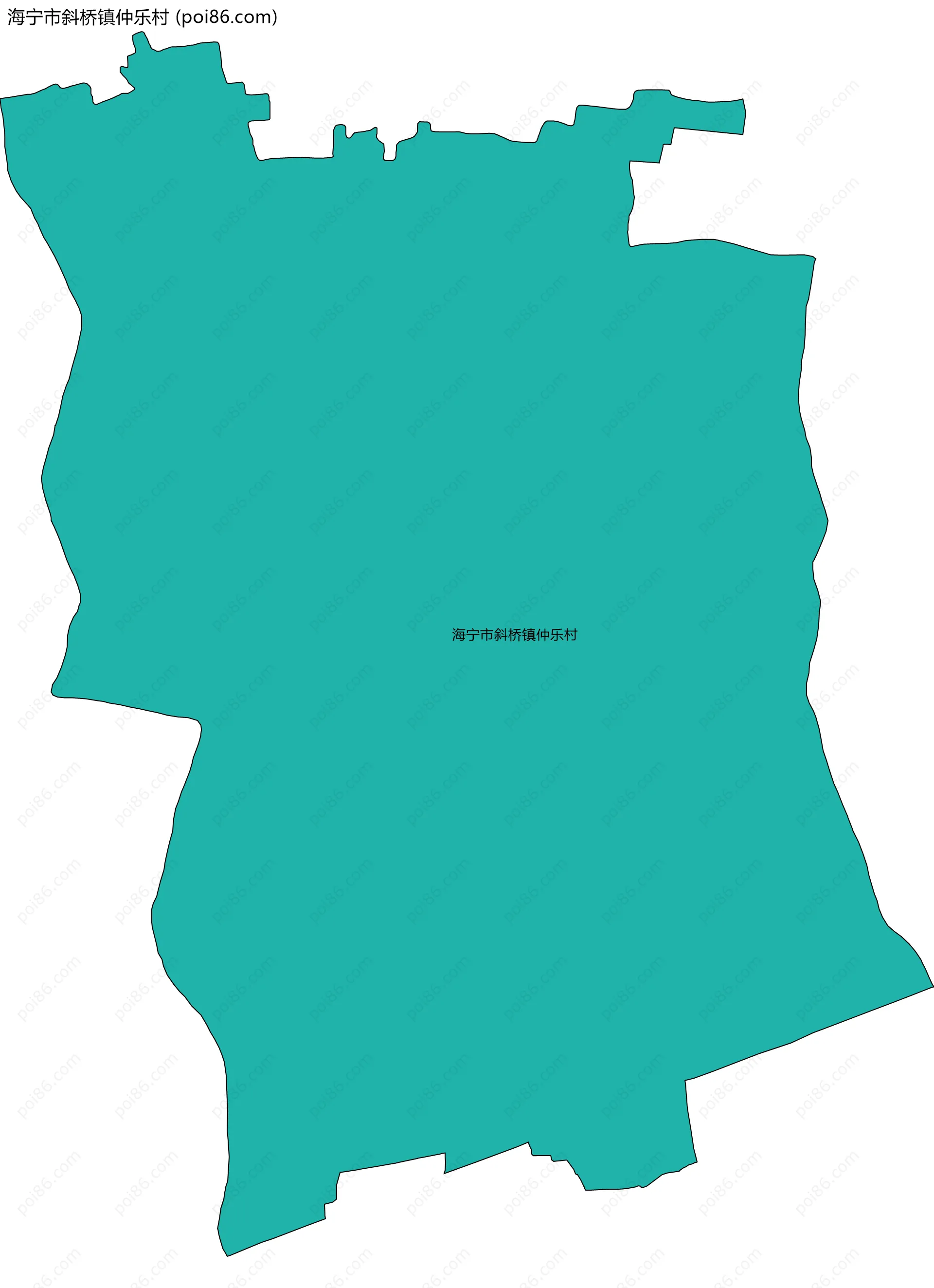 海宁市斜桥镇仲乐村边界地图