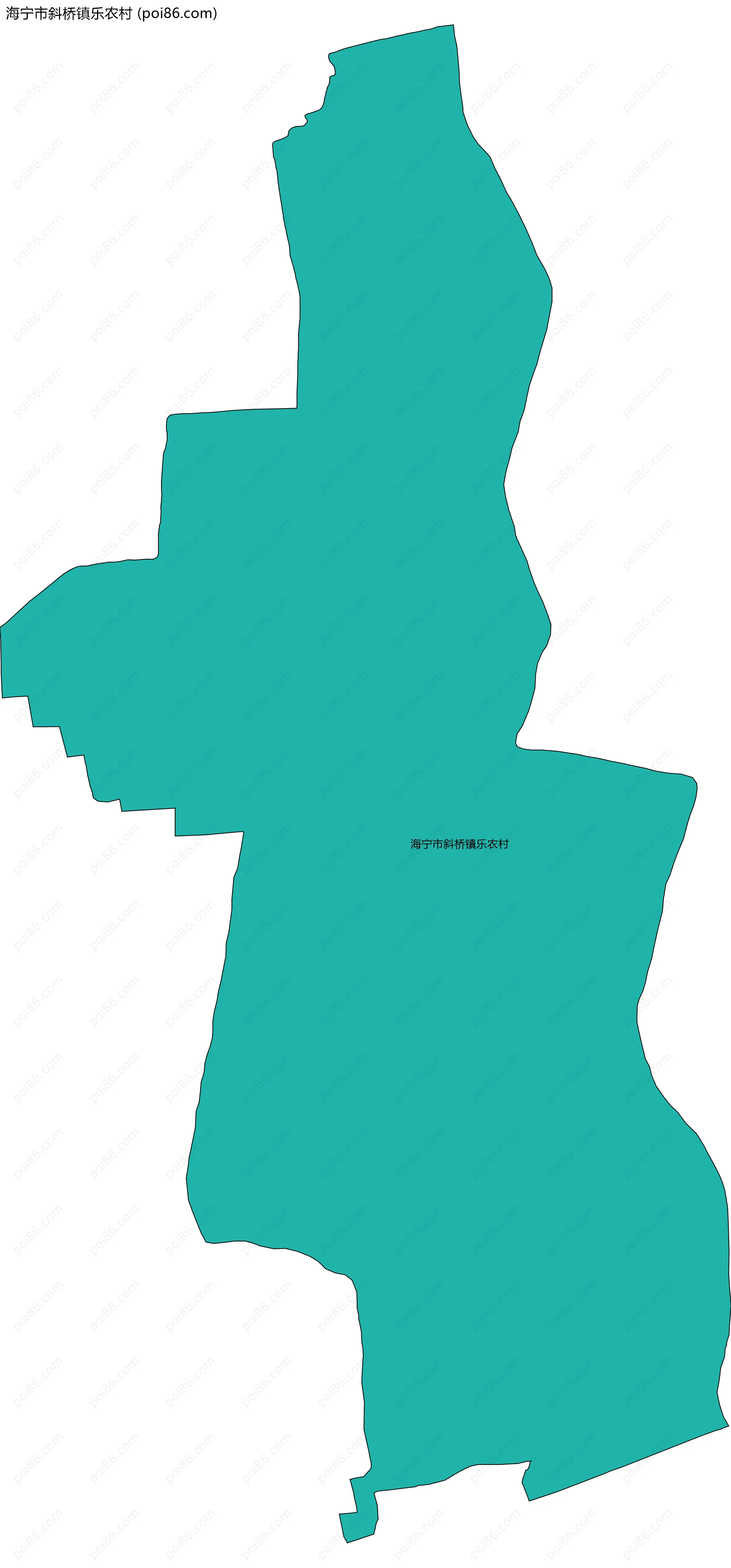 海宁市斜桥镇乐农村边界地图