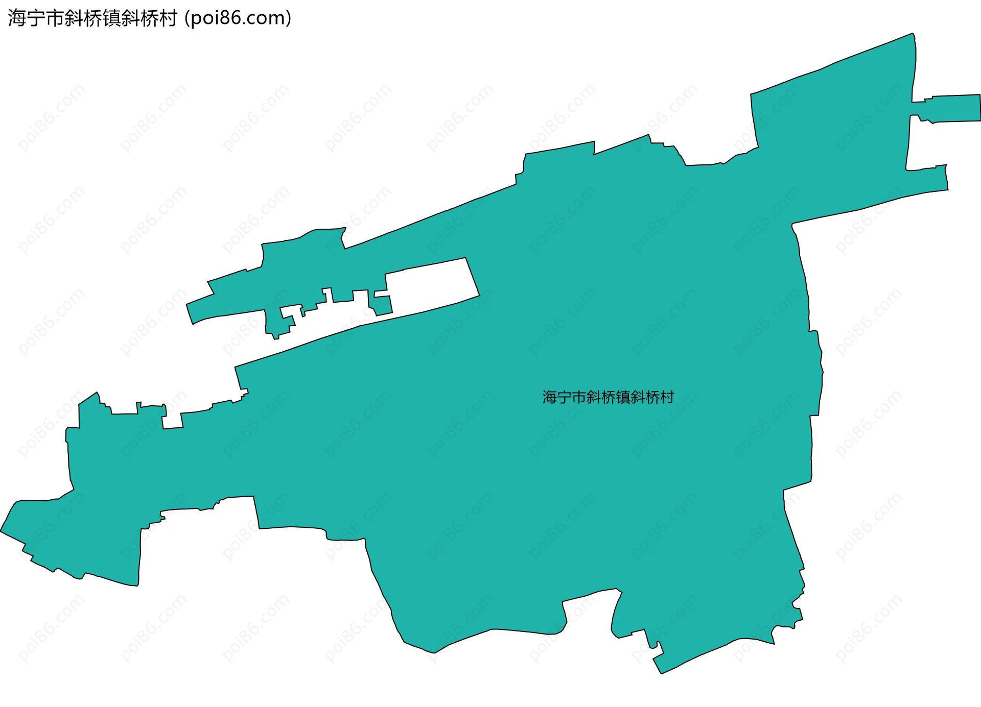 海宁市斜桥镇斜桥村边界地图