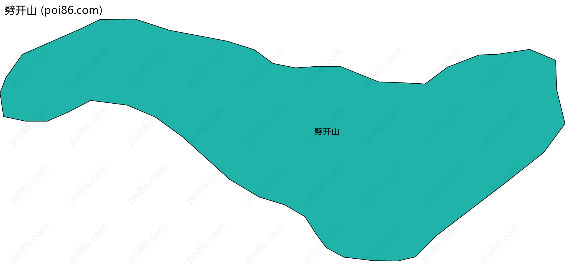 劈开山边界地图