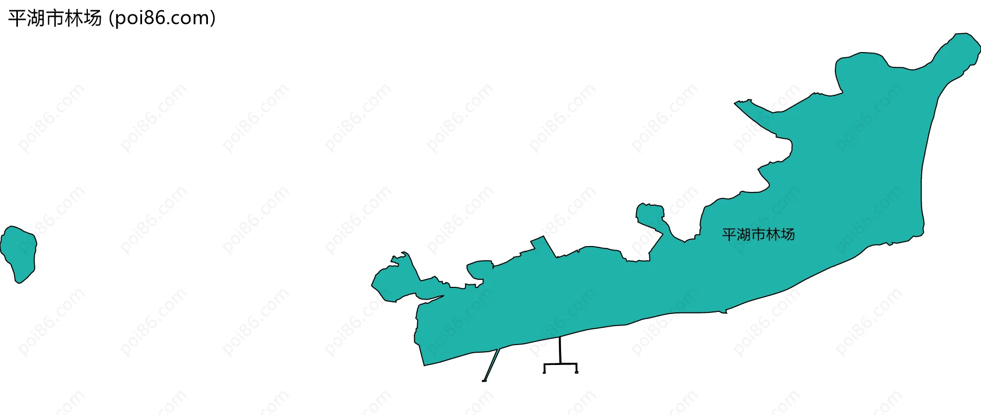 平湖市林场边界地图