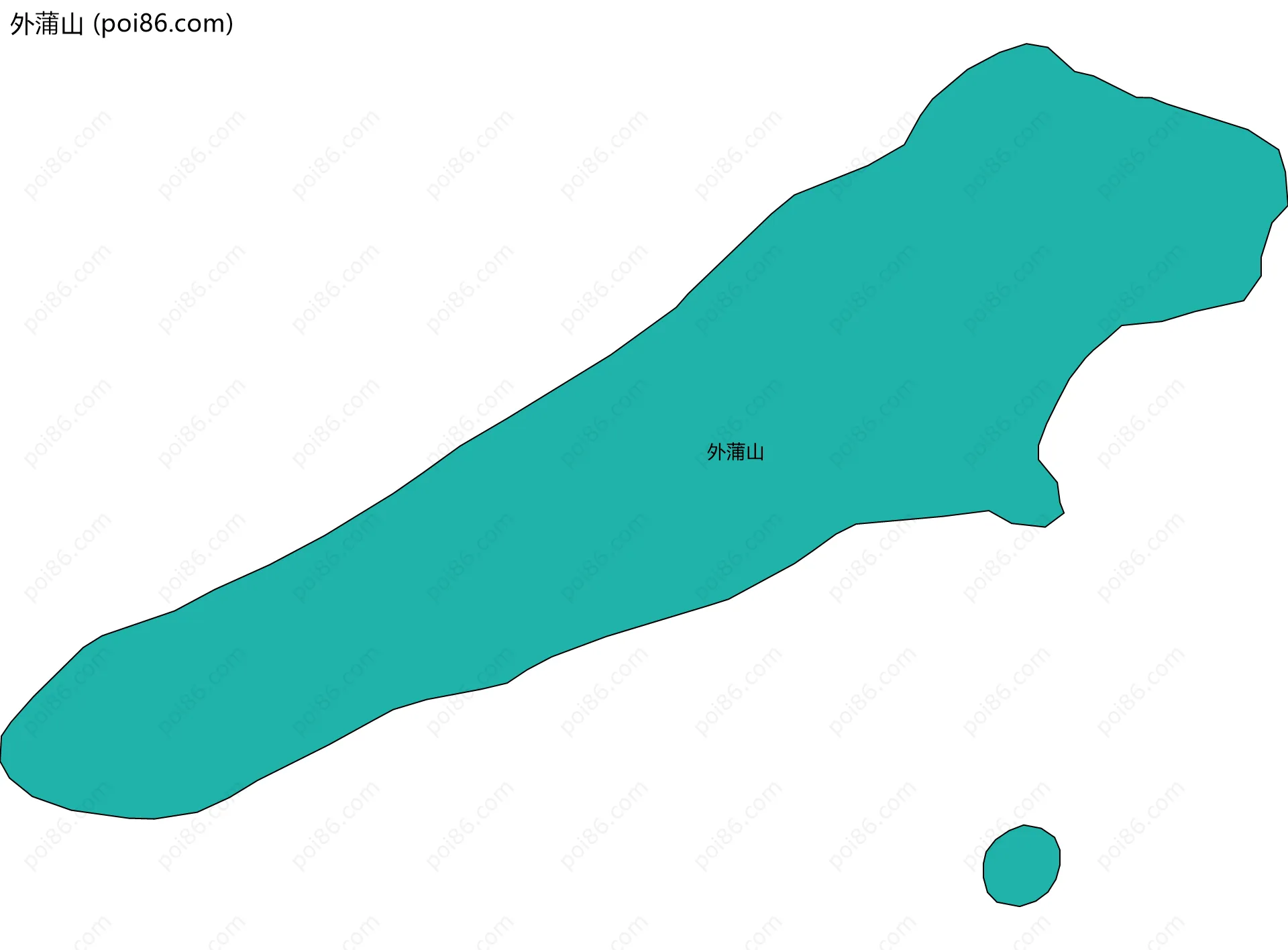 外蒲山边界地图