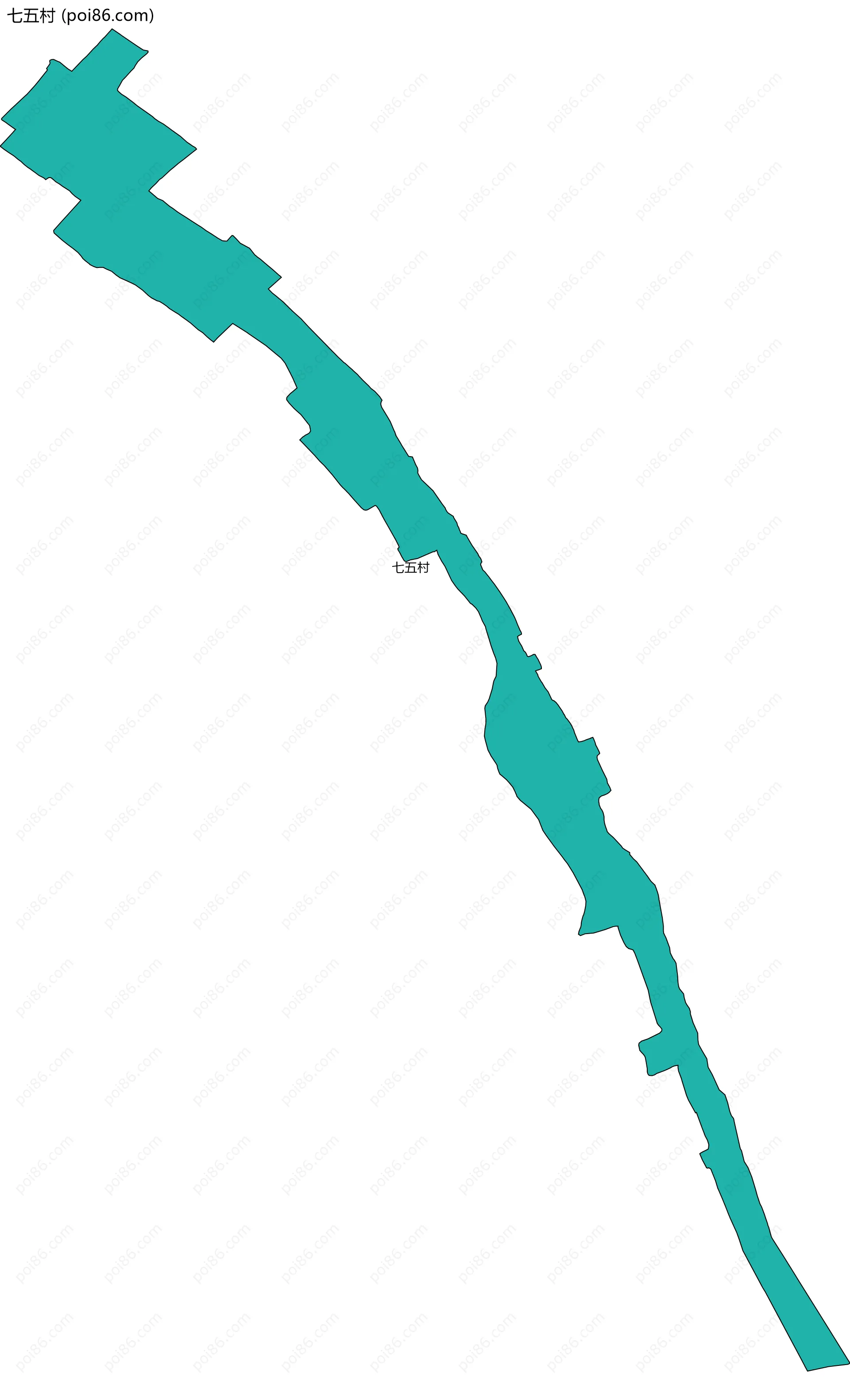七五村边界地图