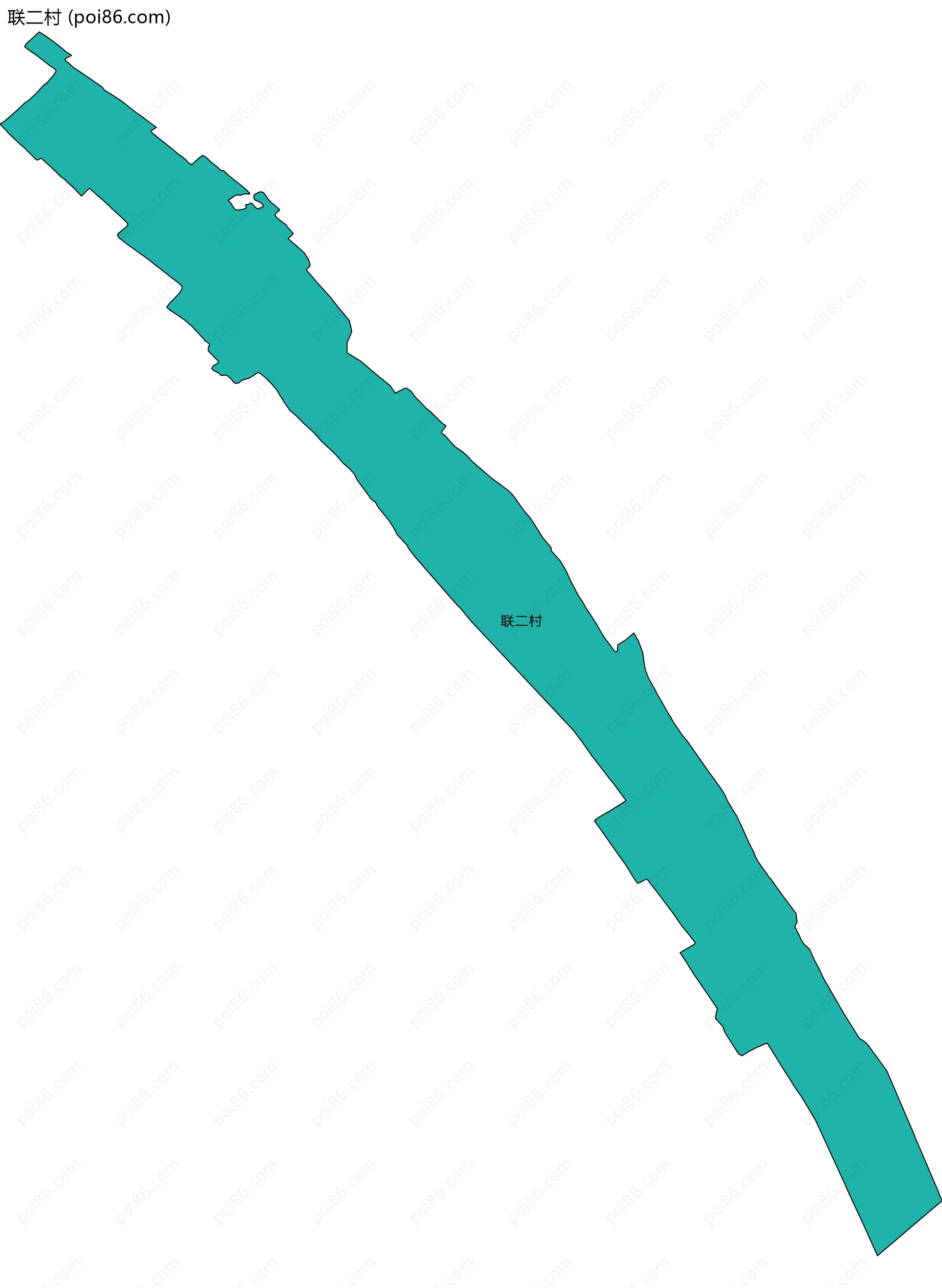 联二村边界地图