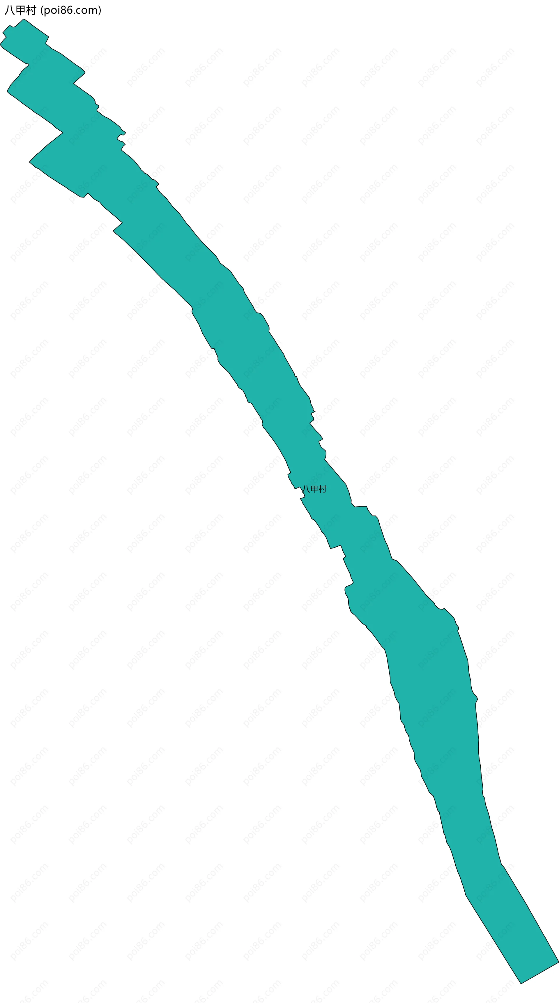 八甲村边界地图