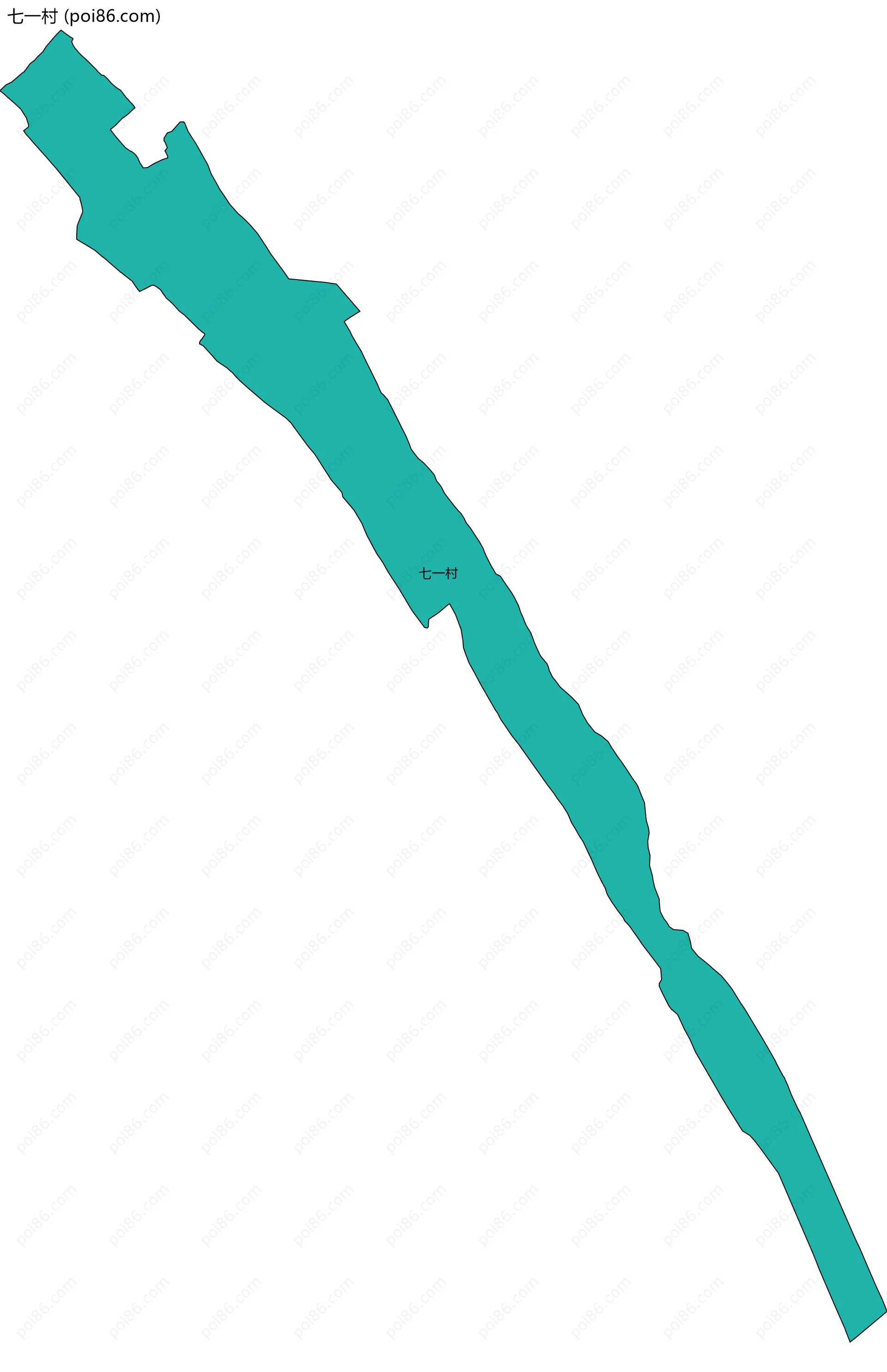 七一村边界地图