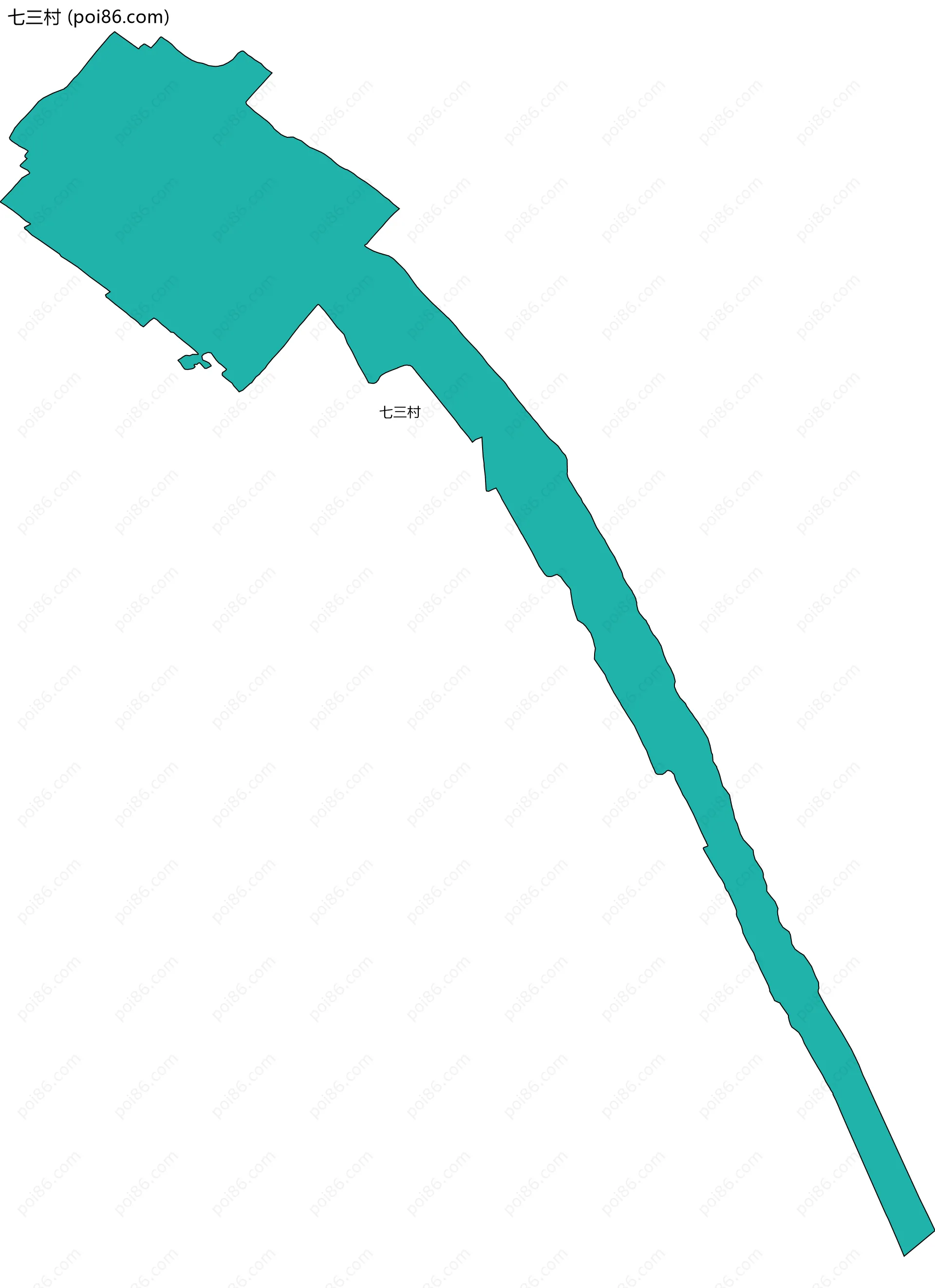 七三村边界地图