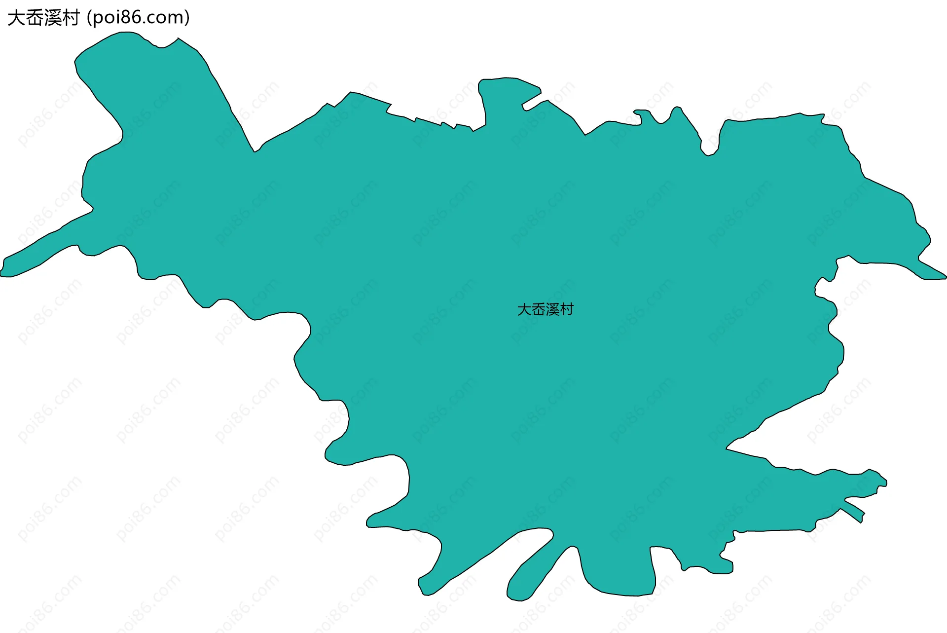 大岙溪村边界地图