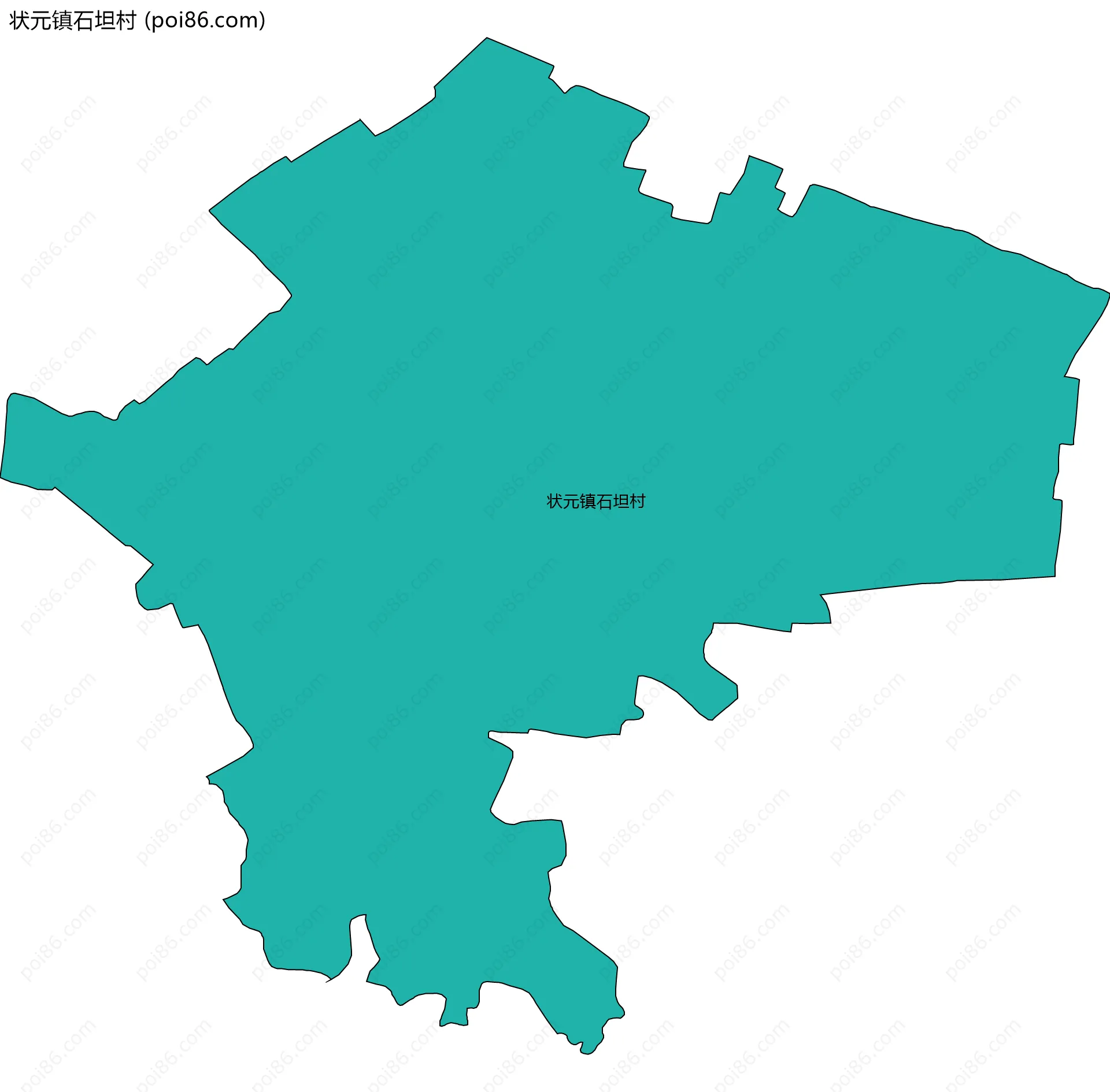 状元镇石坦村边界地图