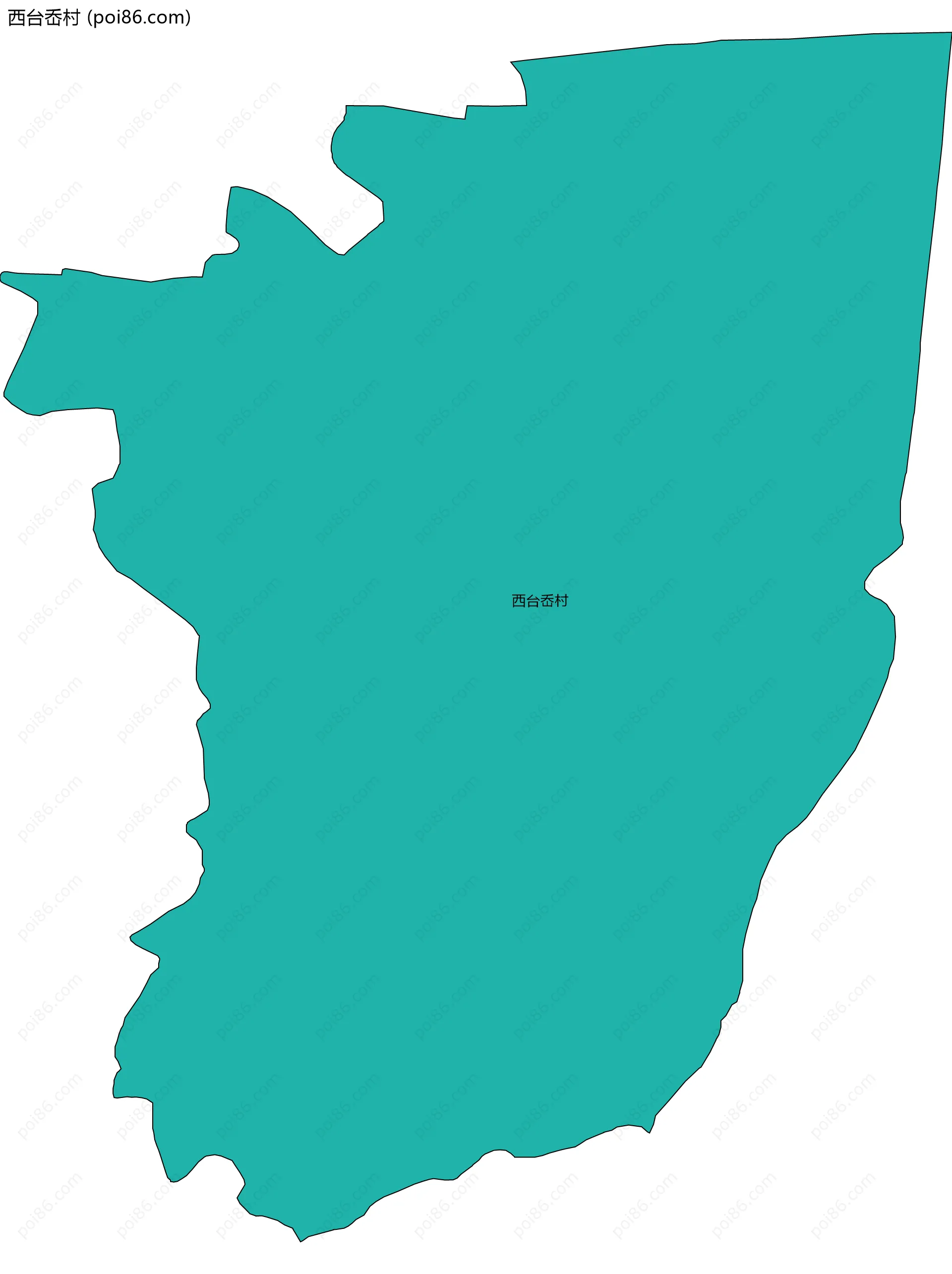 西台岙村边界地图