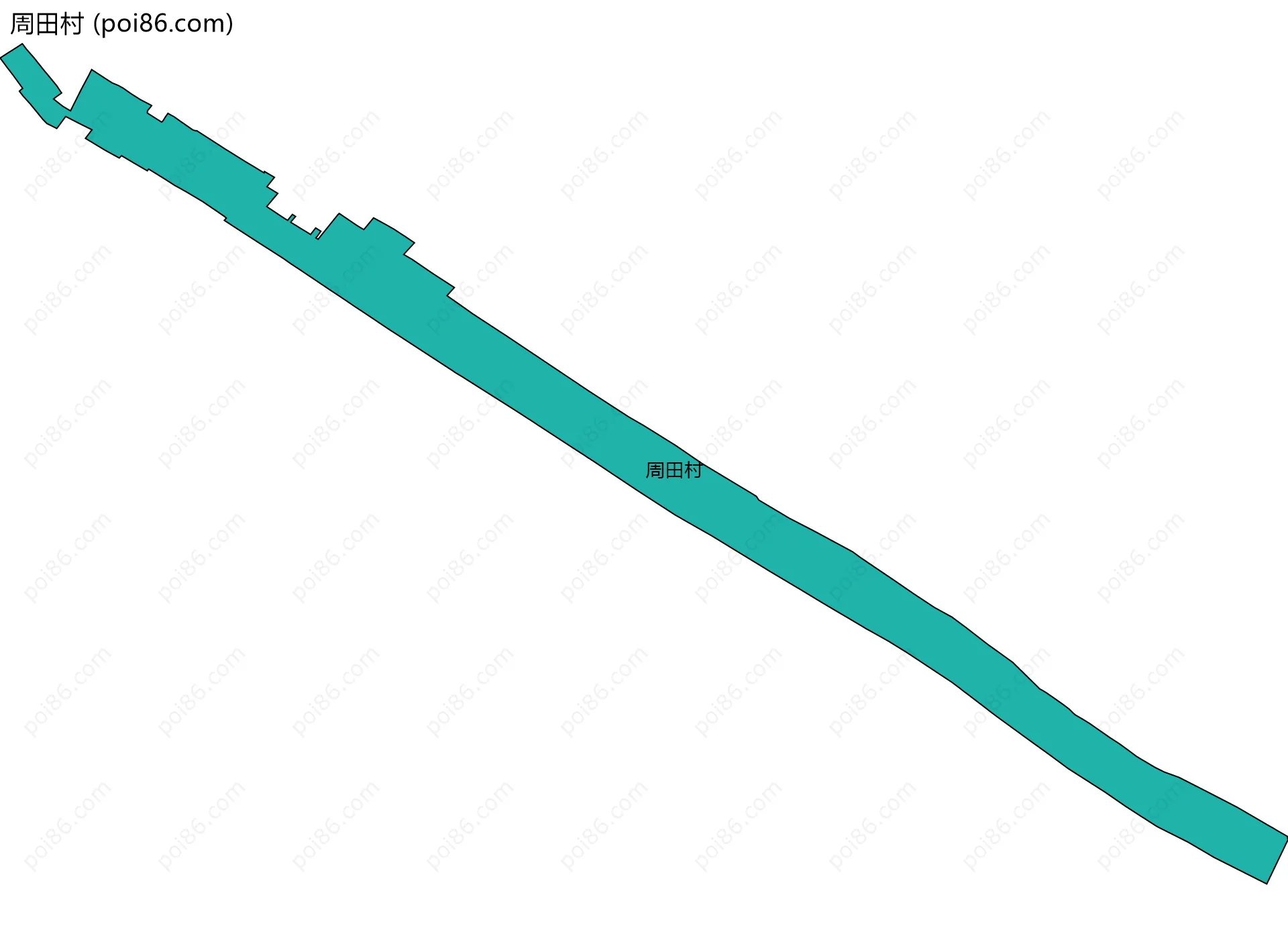 周田村边界地图