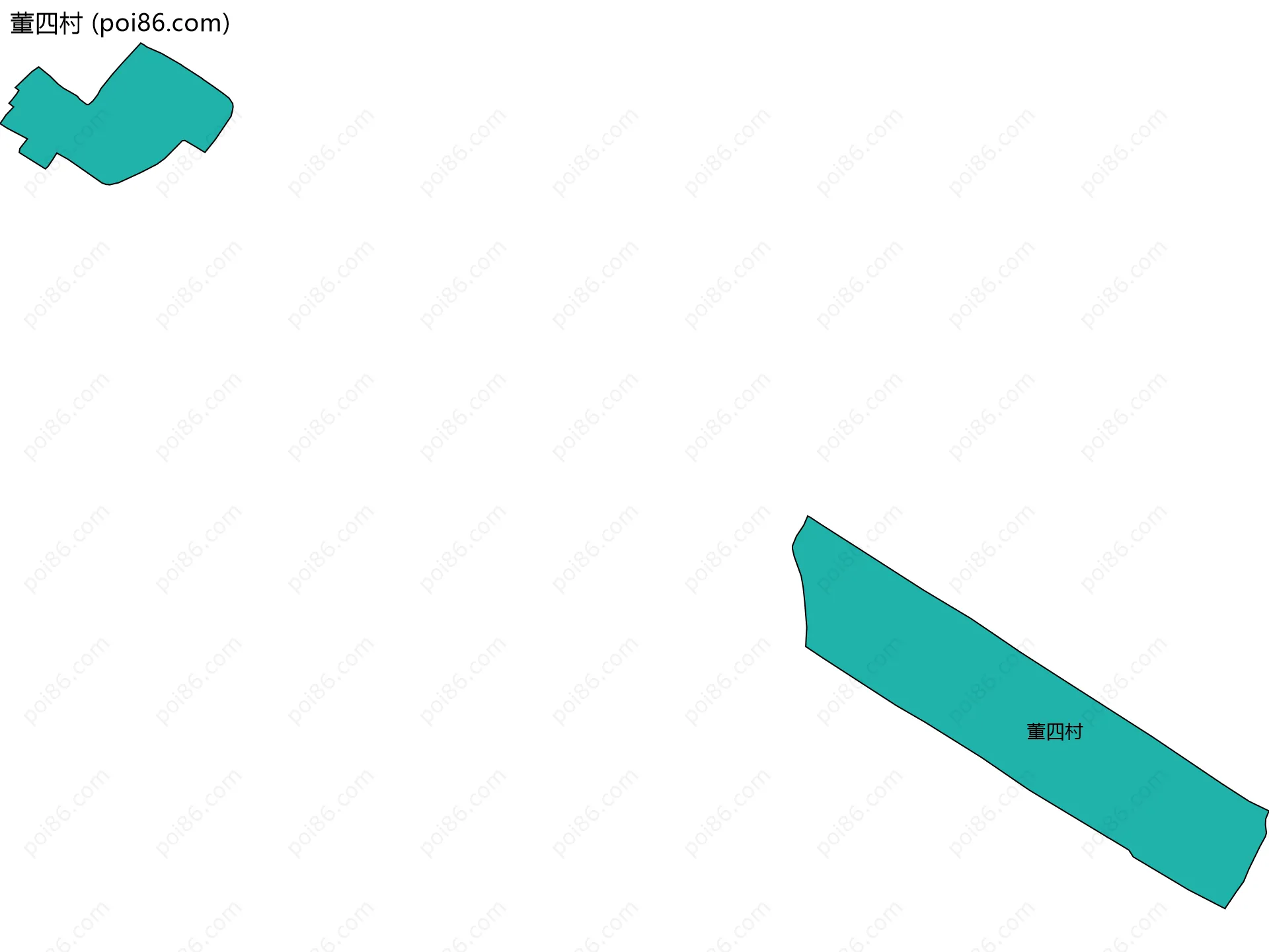 董四村边界地图