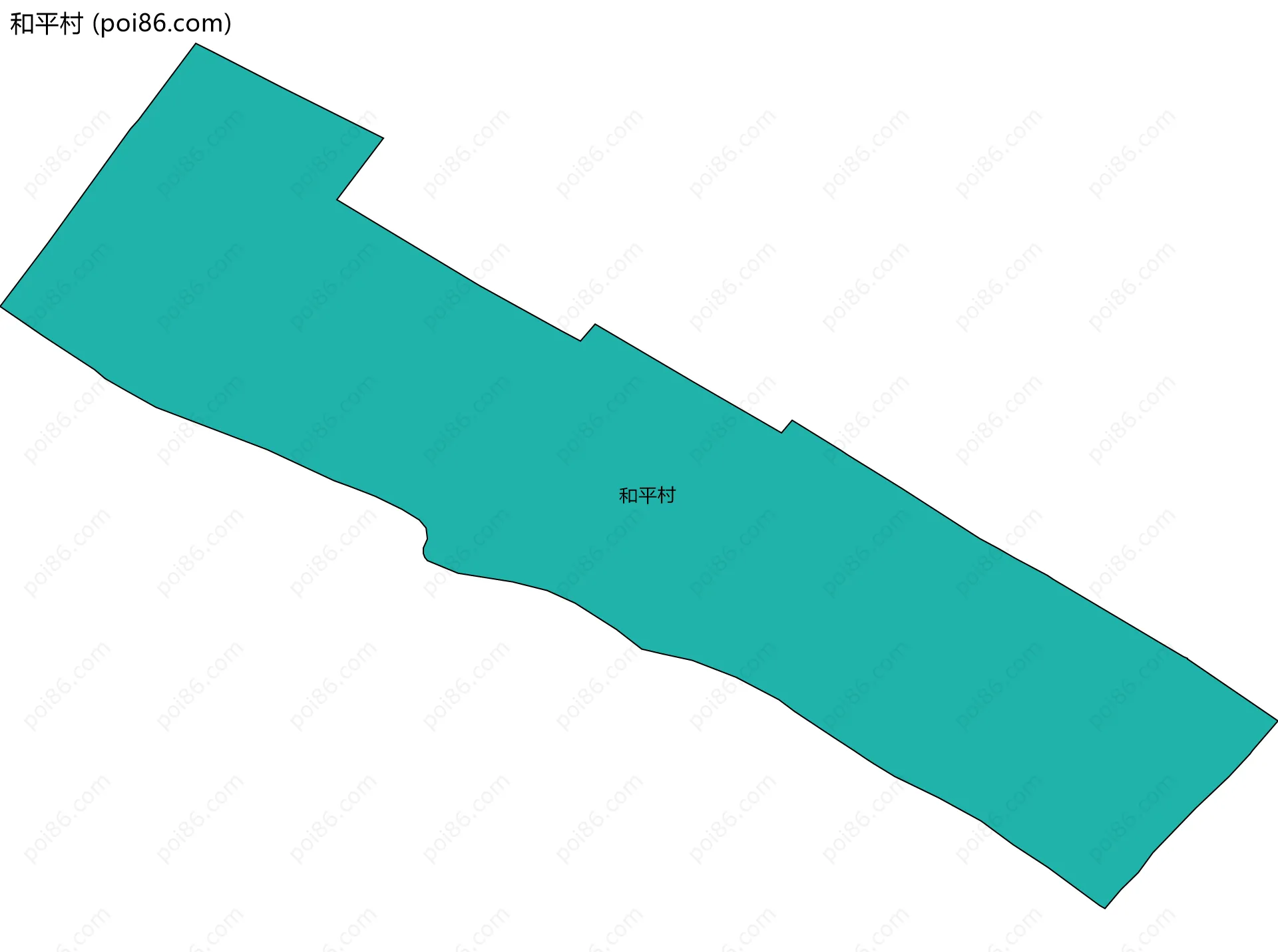 和平村边界地图