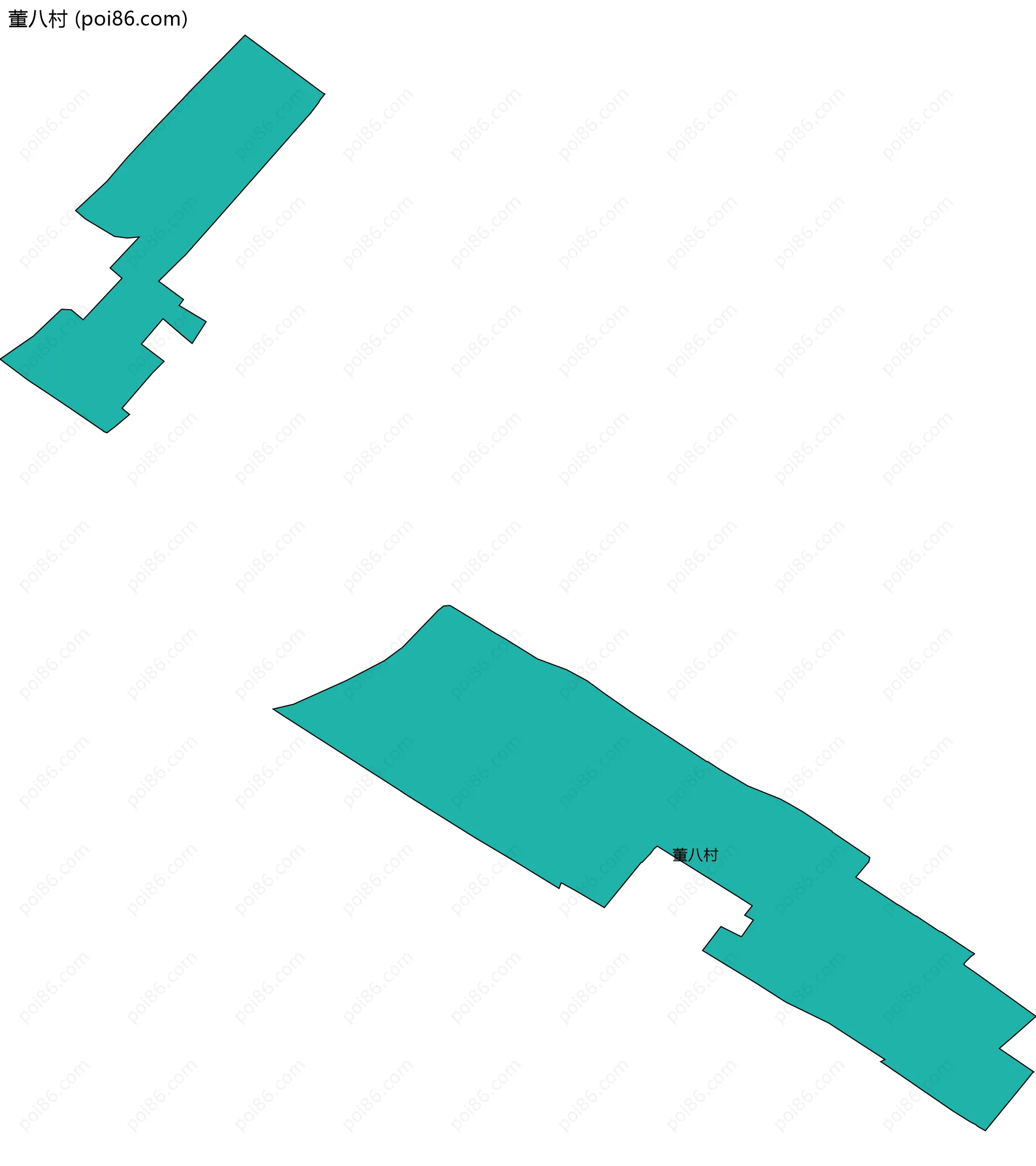 董八村边界地图