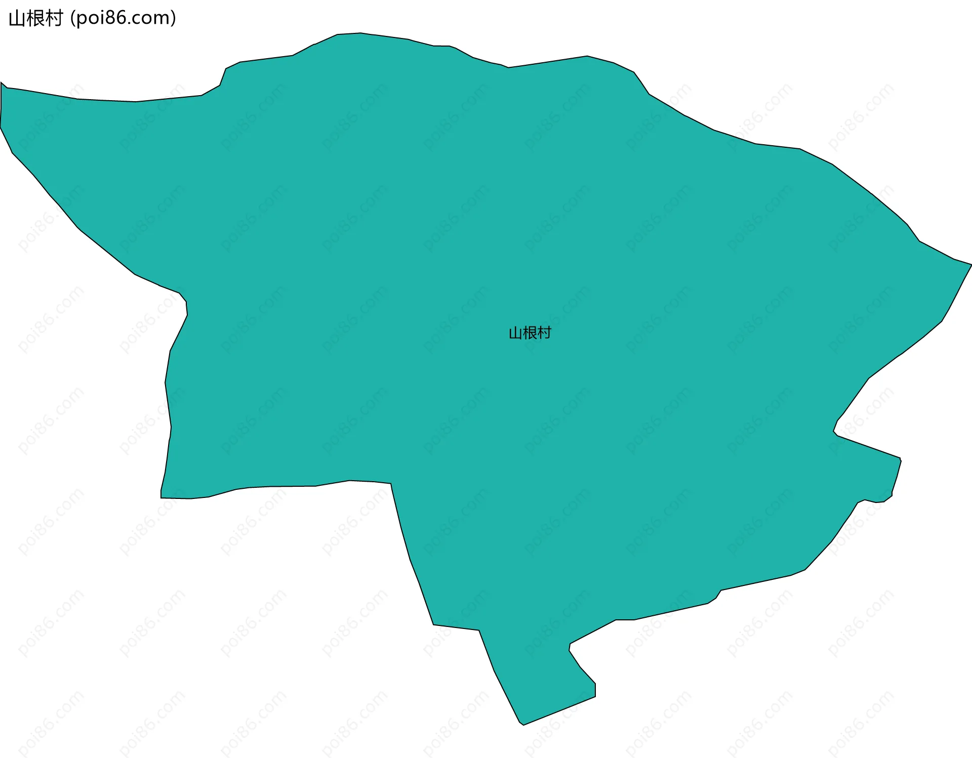 山根村边界地图