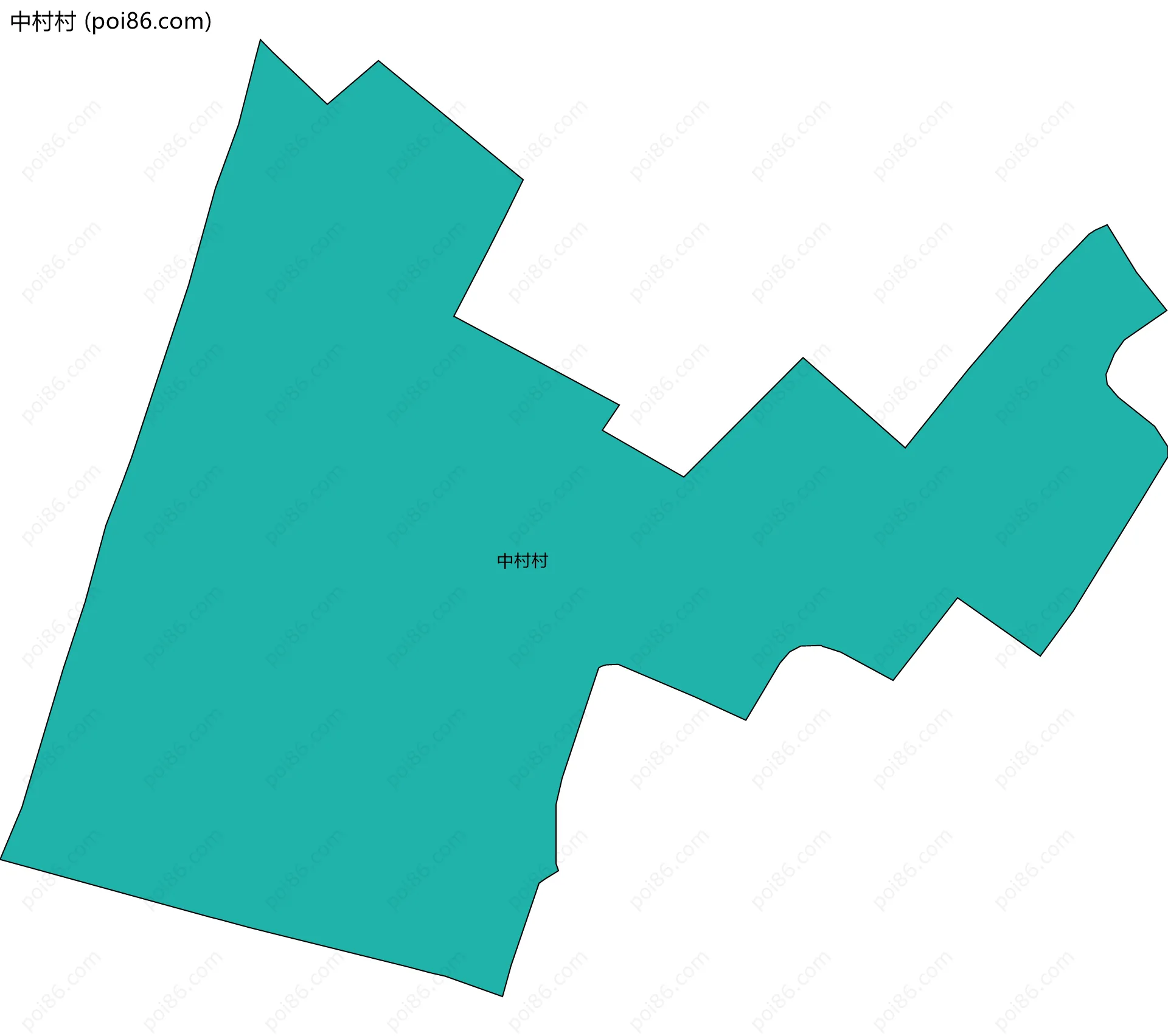 中村村边界地图