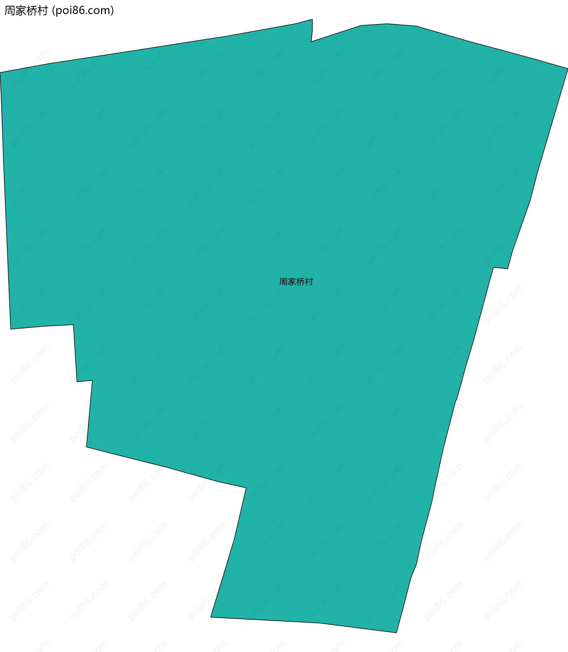 周家桥村边界地图