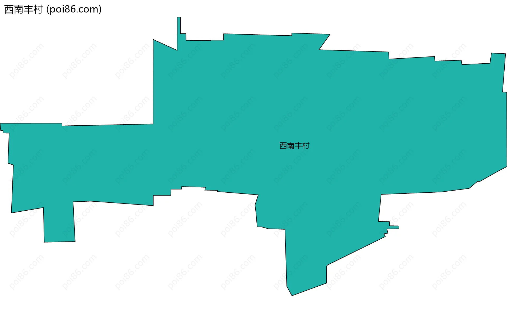 西南丰村边界地图