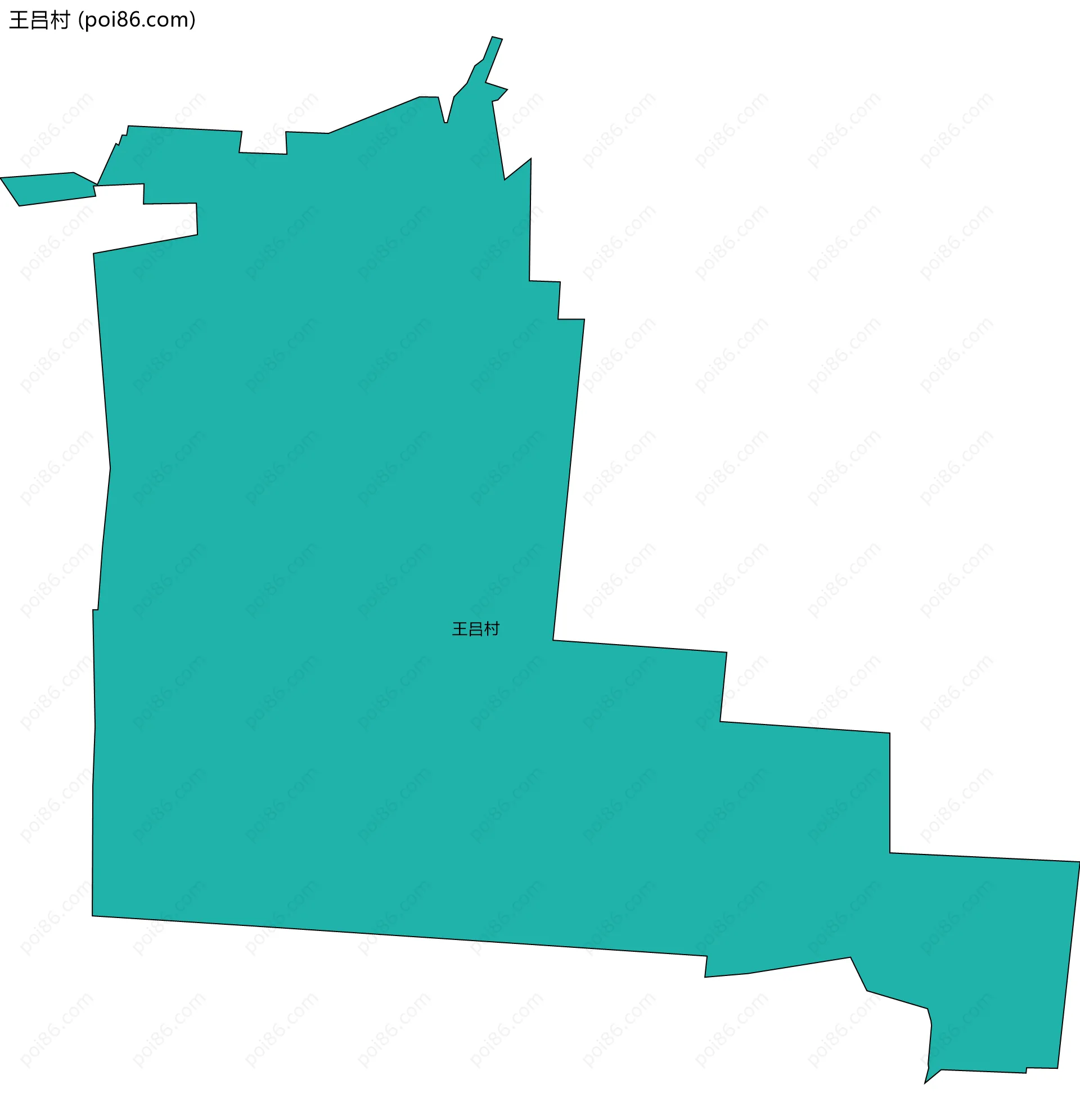 王吕村边界地图