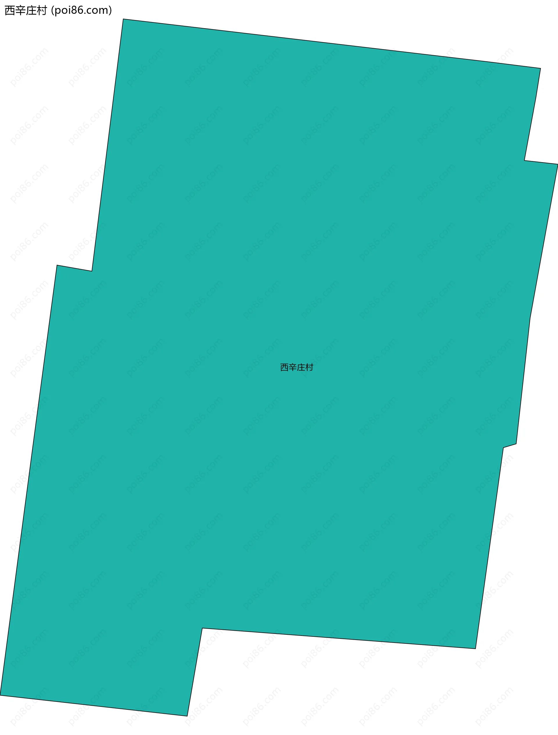 西辛庄村边界地图