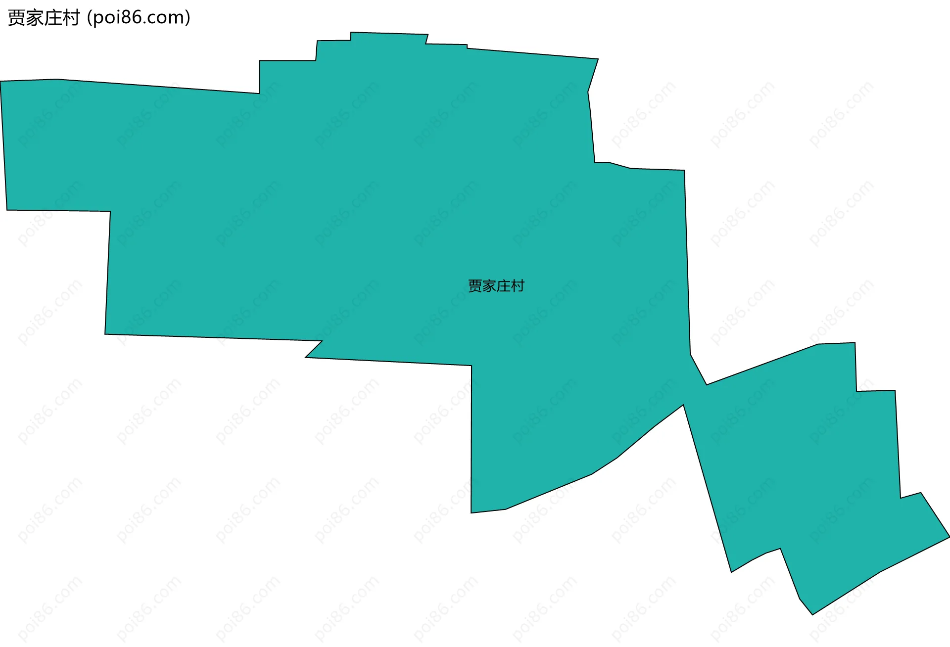 贾家庄村边界地图