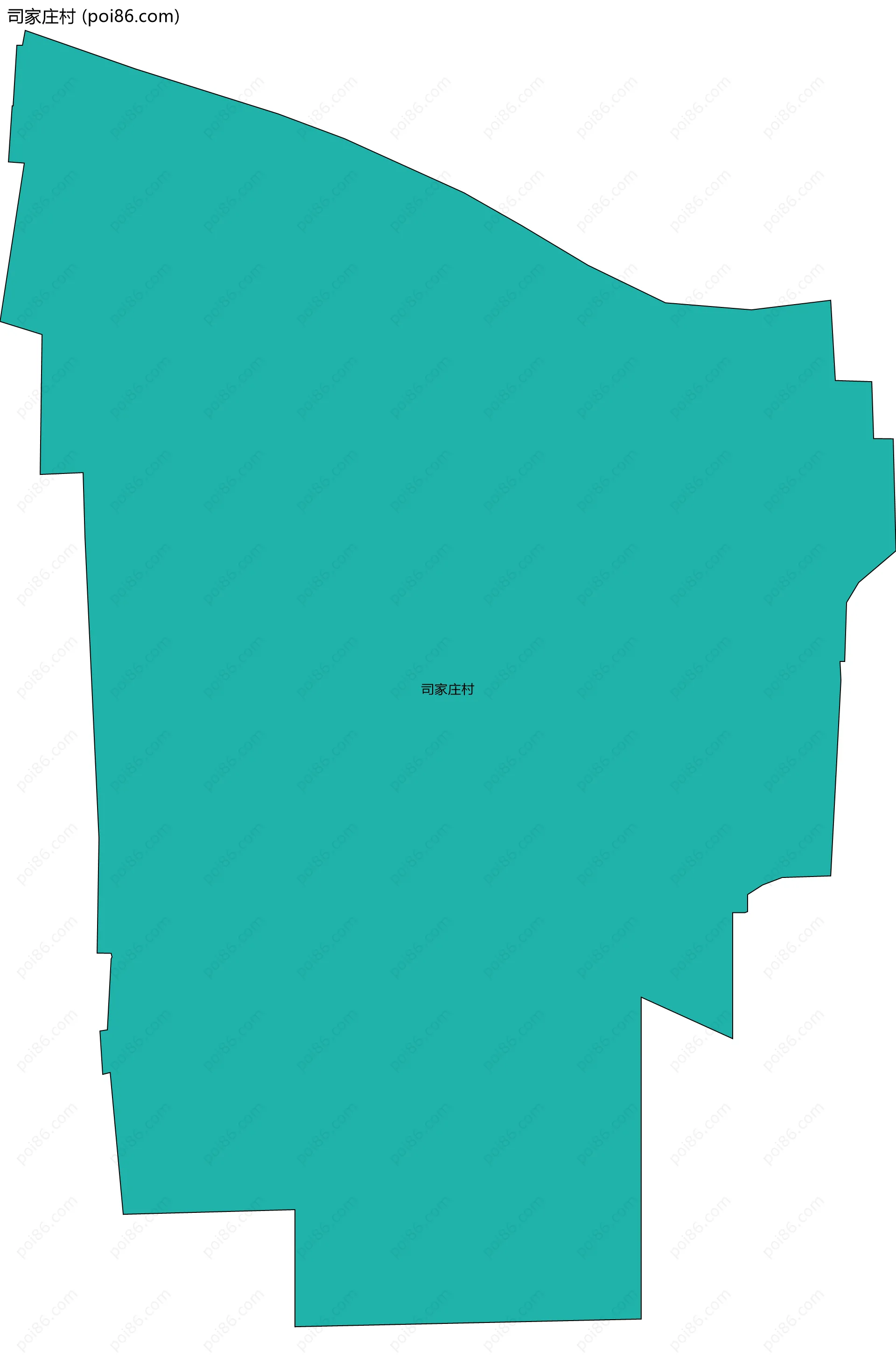 司家庄村边界地图