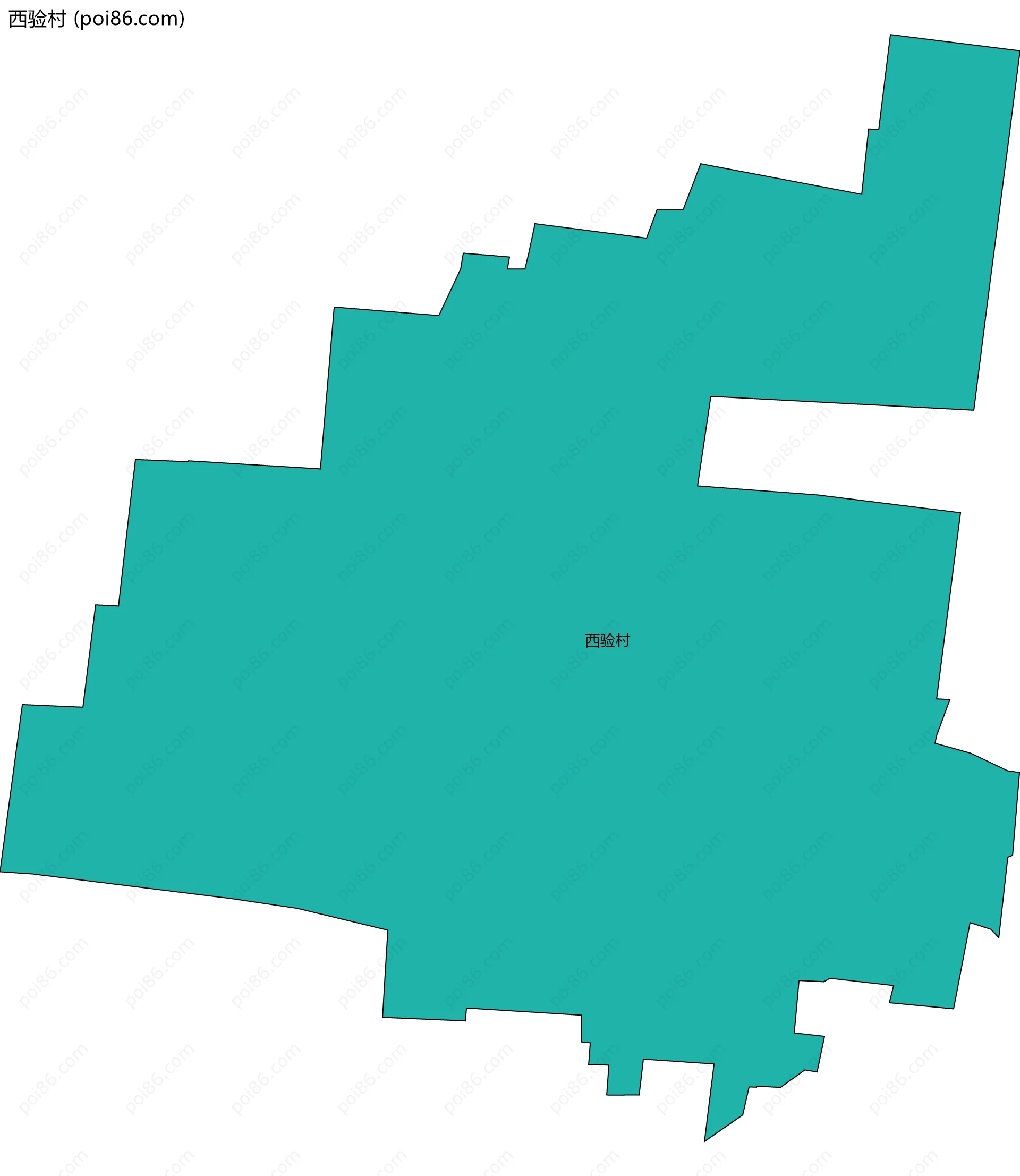 西验村边界地图