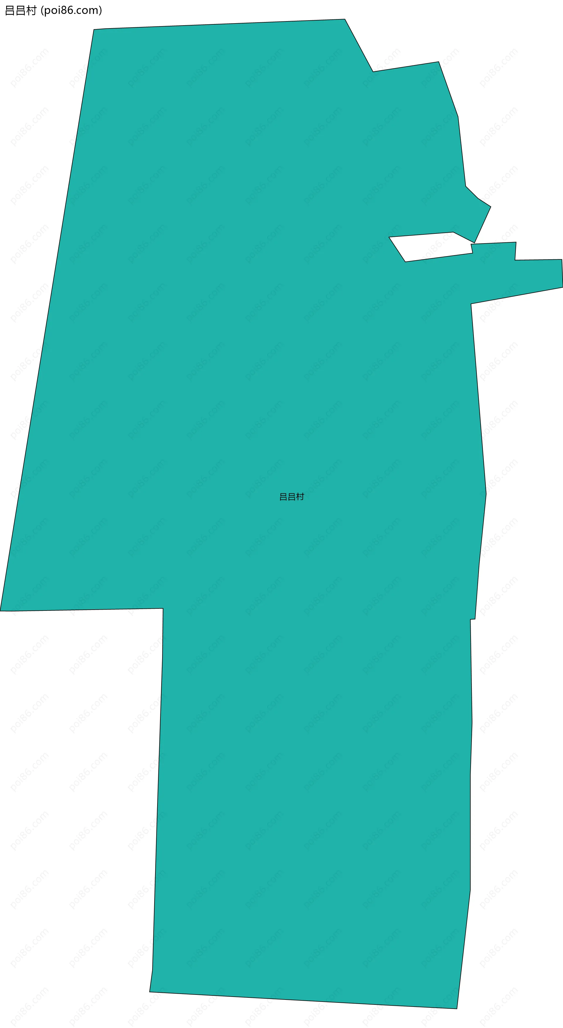 吕吕村边界地图