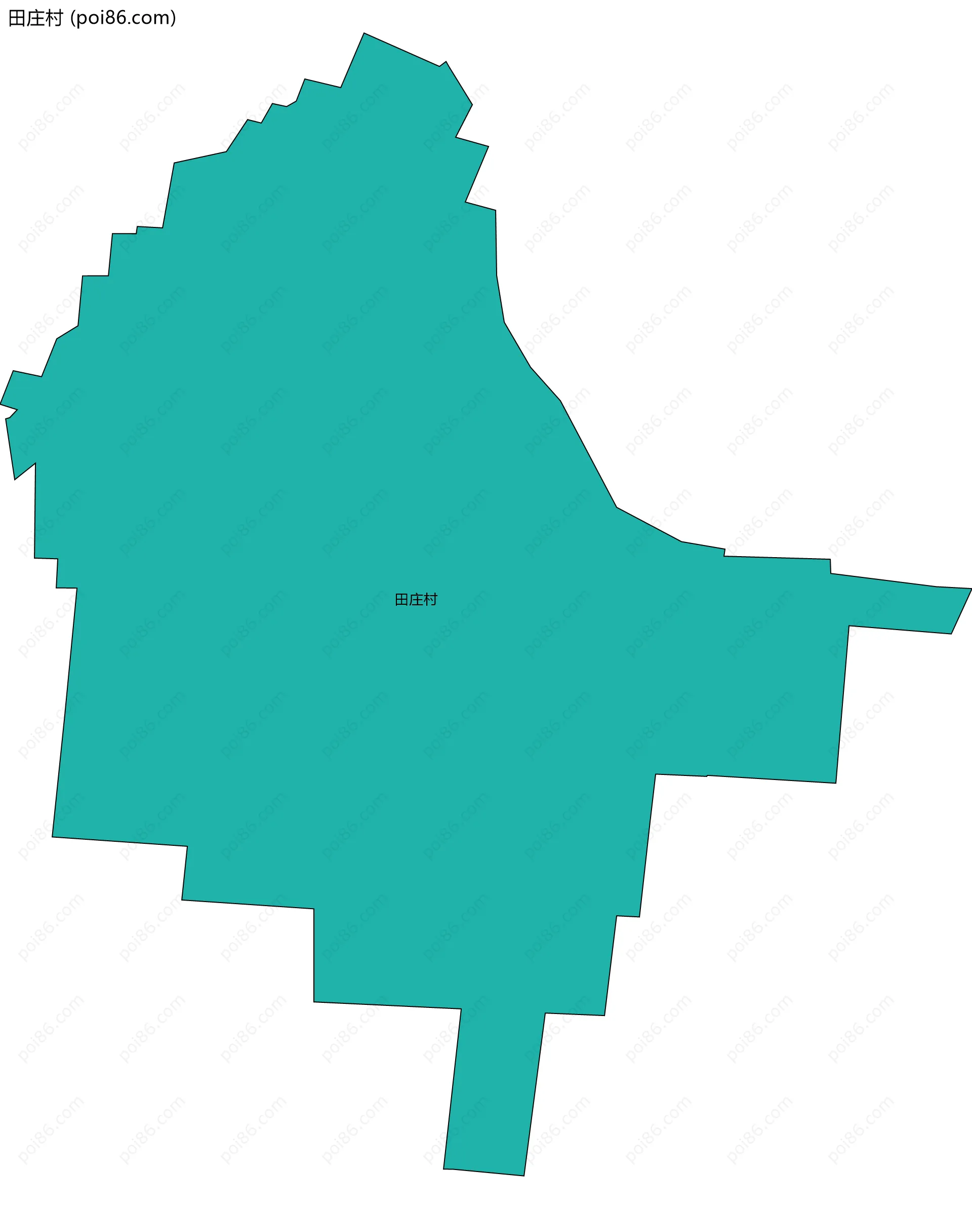 田庄村边界地图