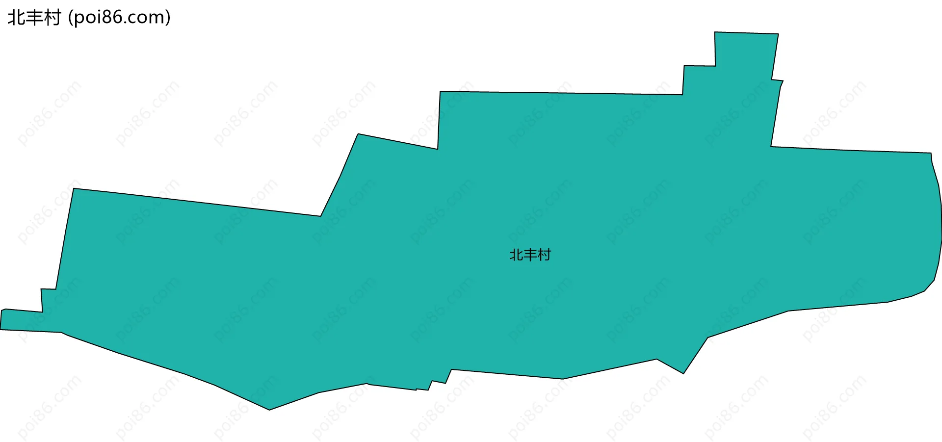 北丰村边界地图