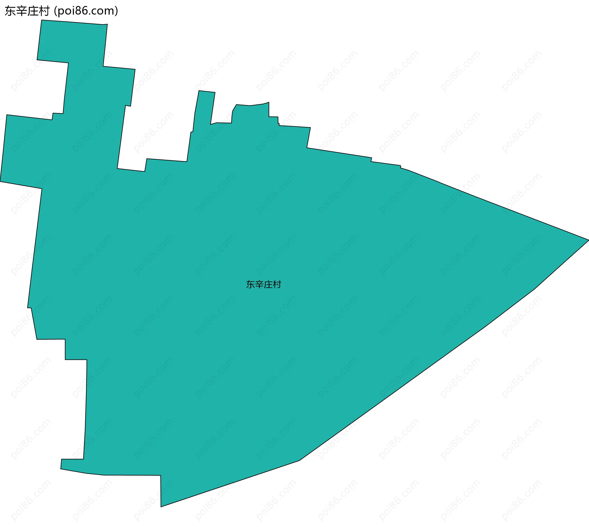 东辛庄村边界地图