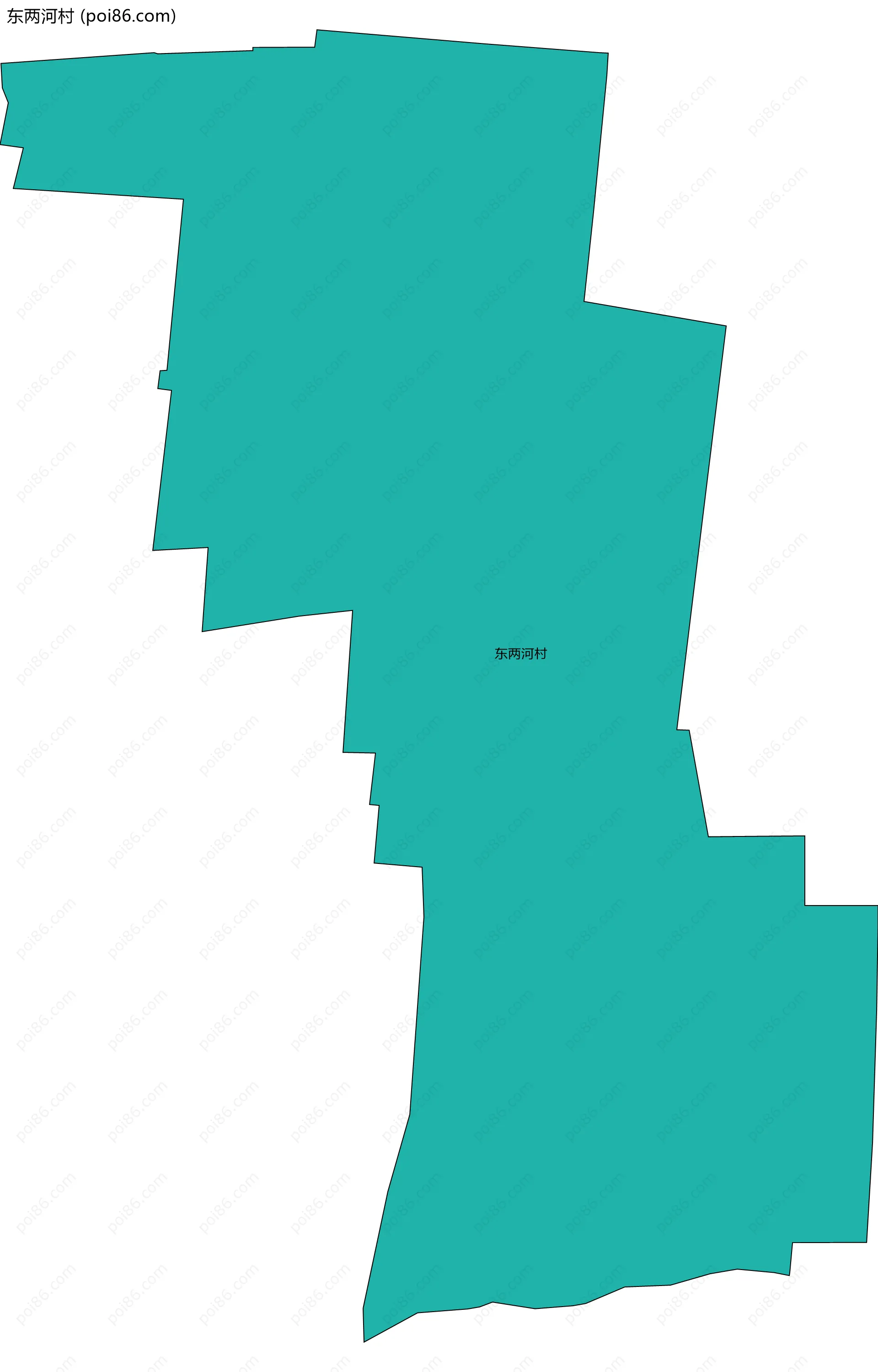 东两河村边界地图