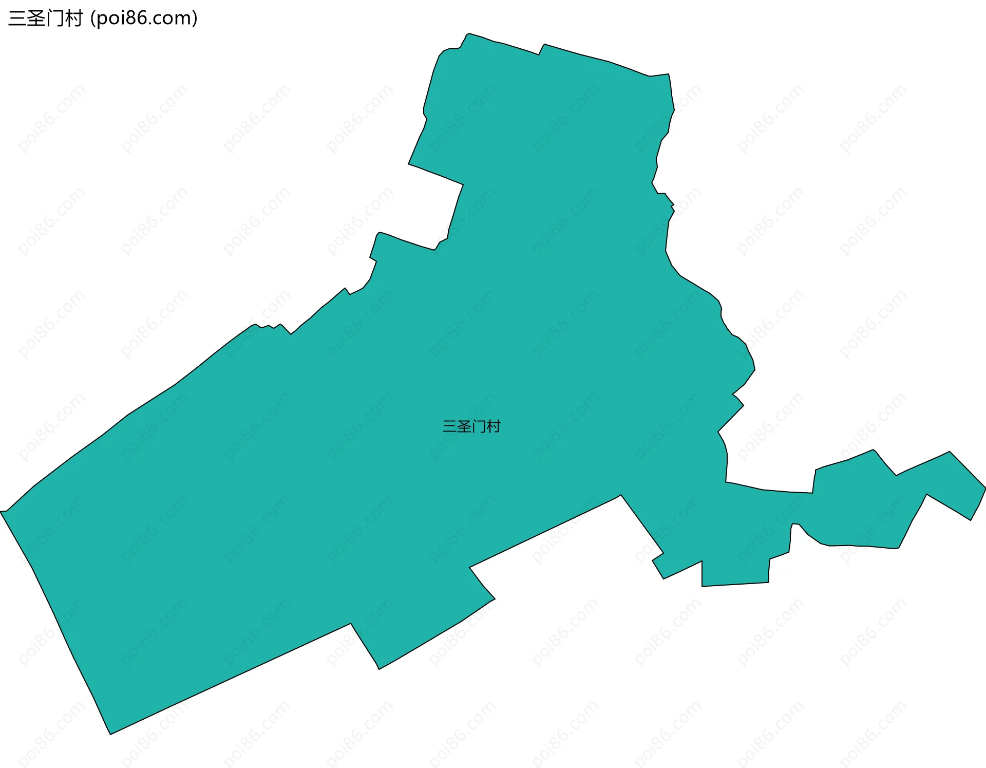 三圣门村边界地图