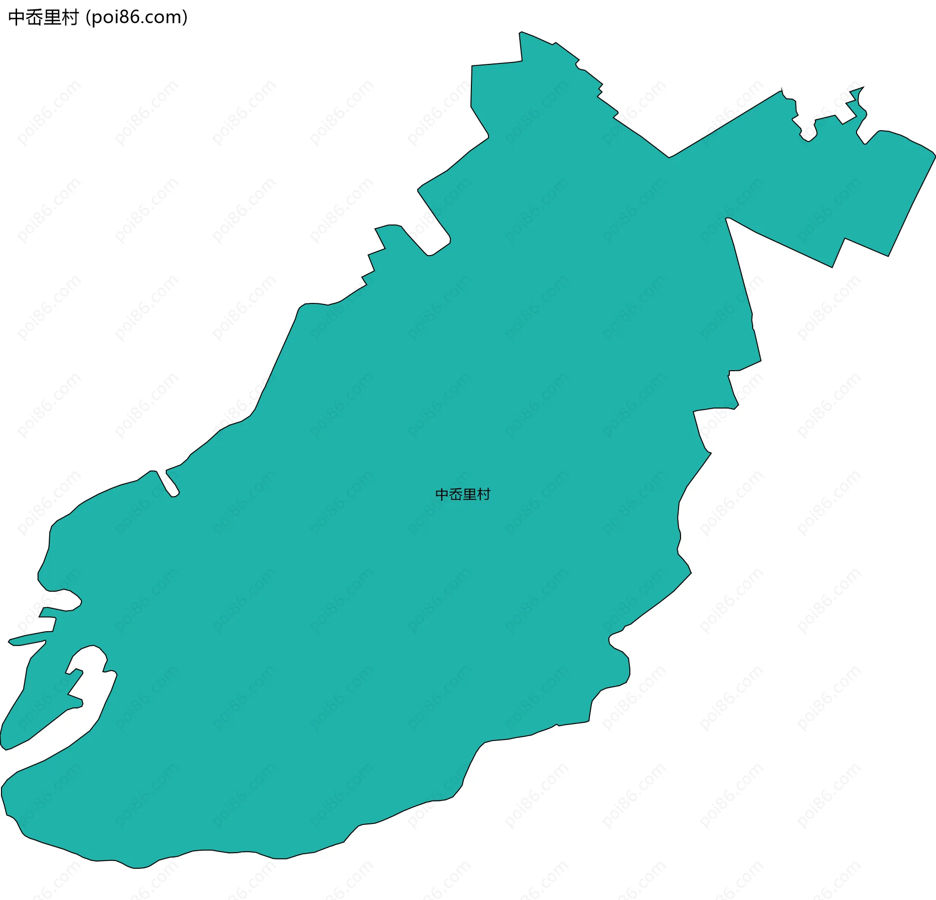 中岙里村边界地图