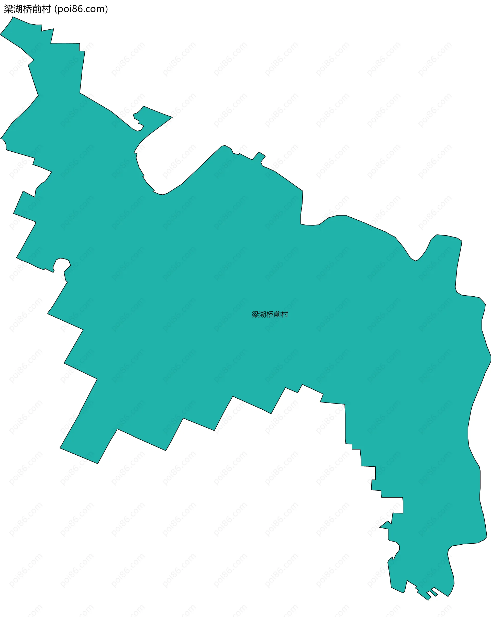 梁湖桥前村边界地图