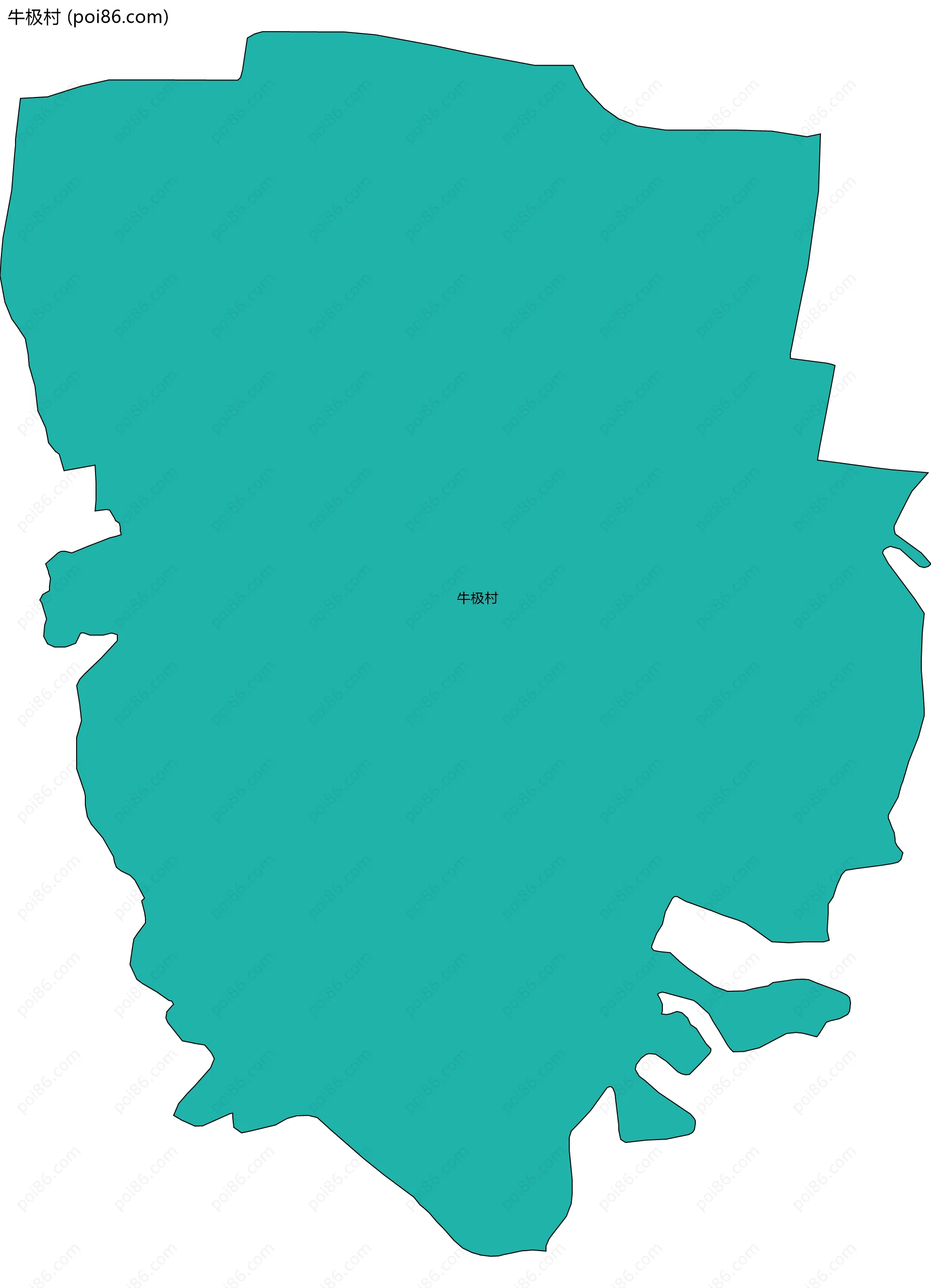 牛极村边界地图