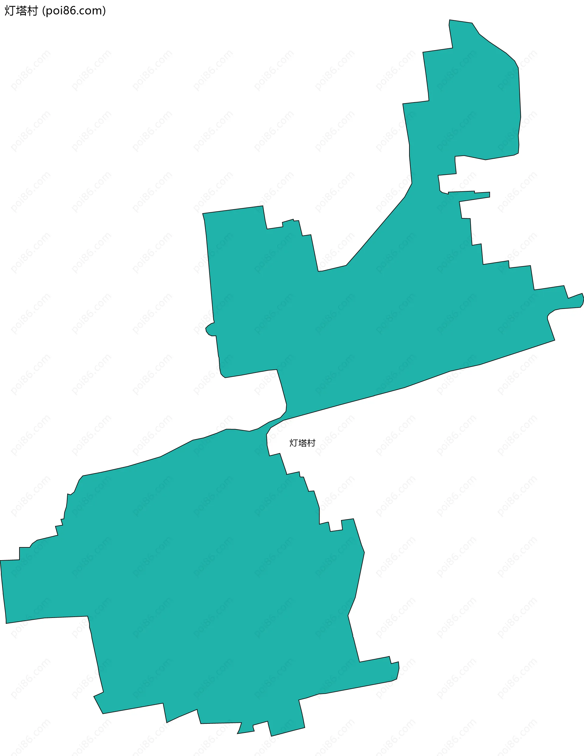 灯塔村边界地图