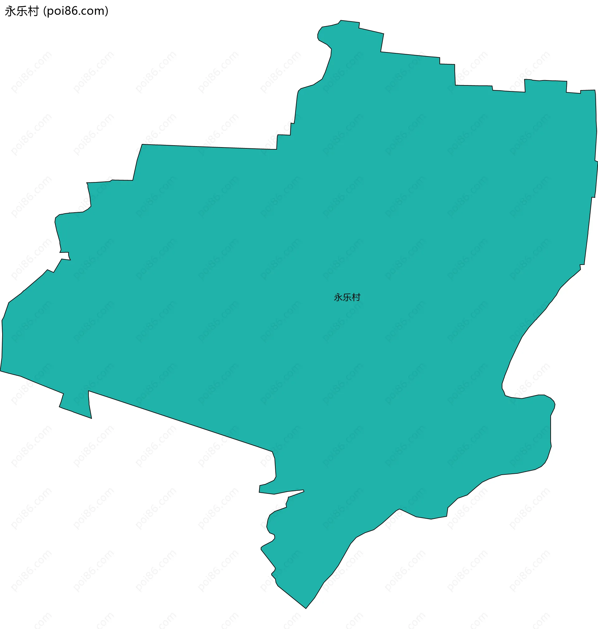 永乐村边界地图