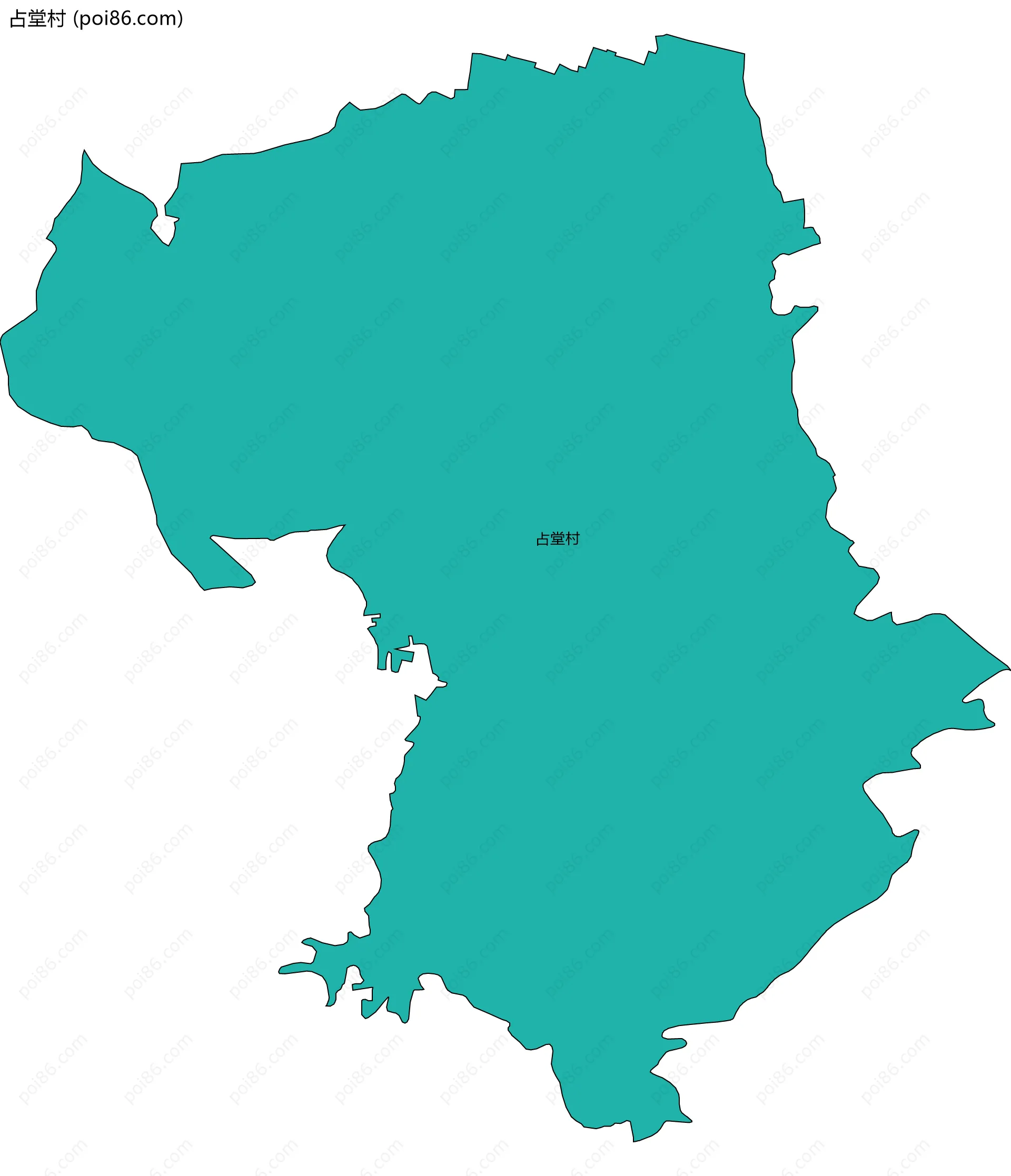 占堂村边界地图