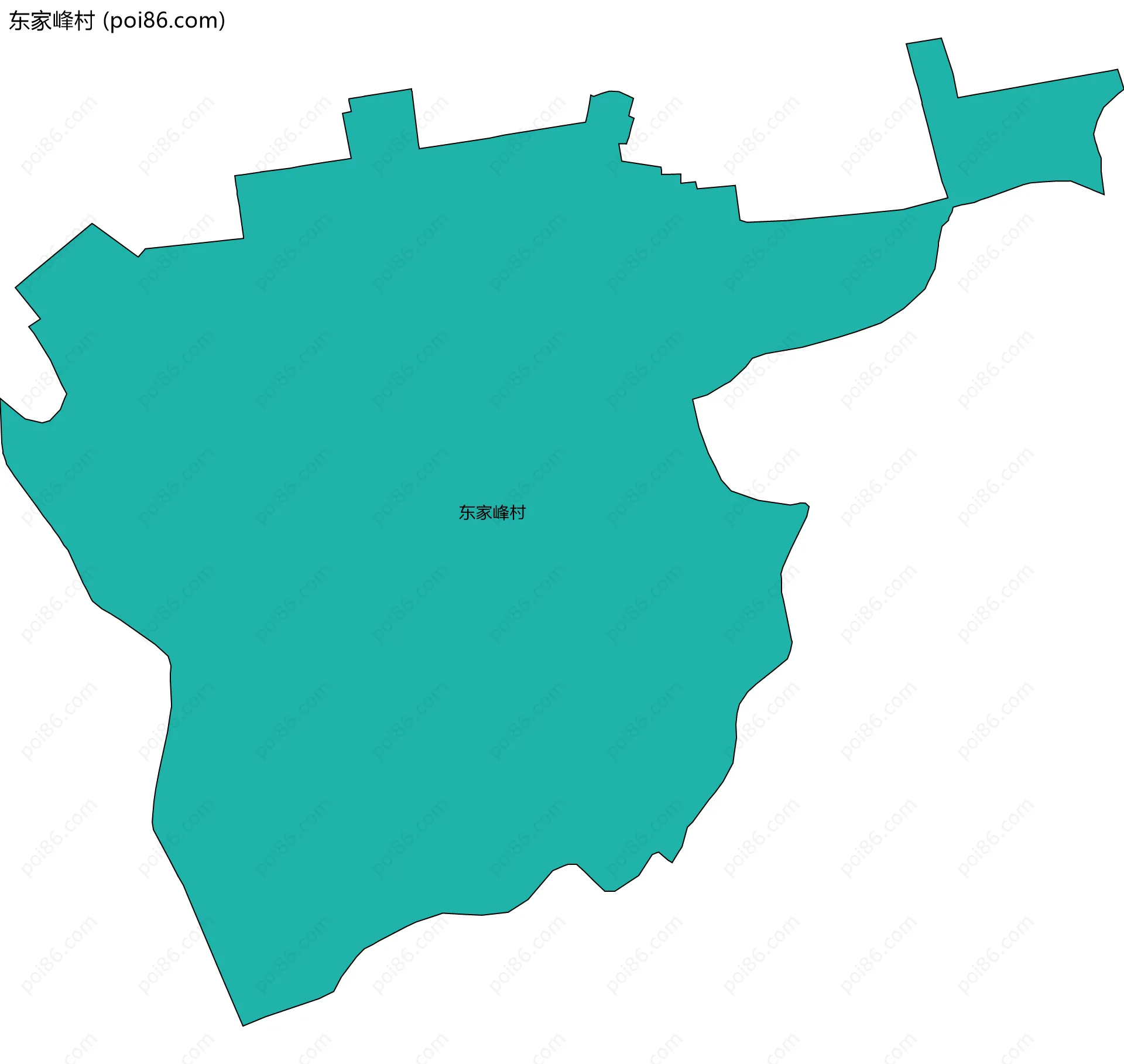东家峰村边界地图