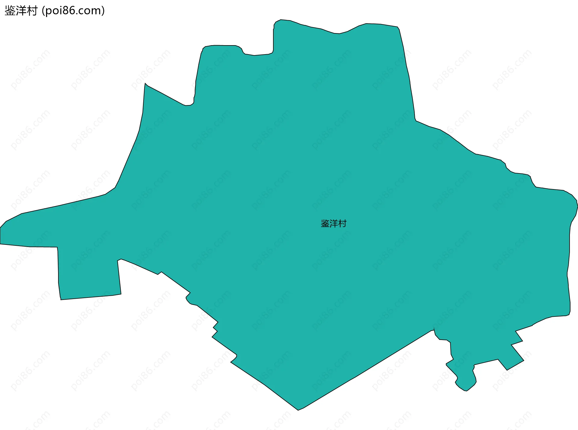 鉴洋村边界地图