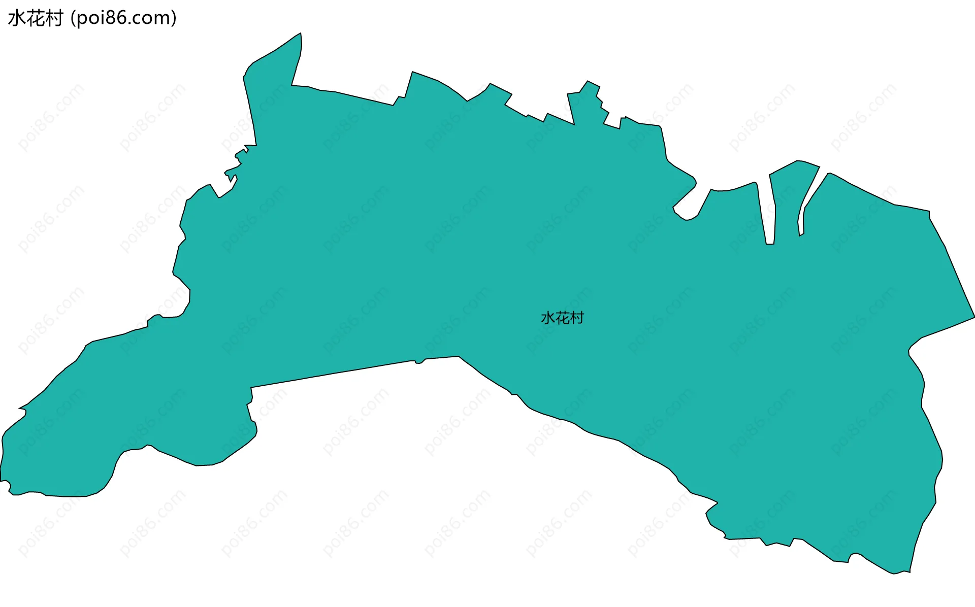 水花村边界地图