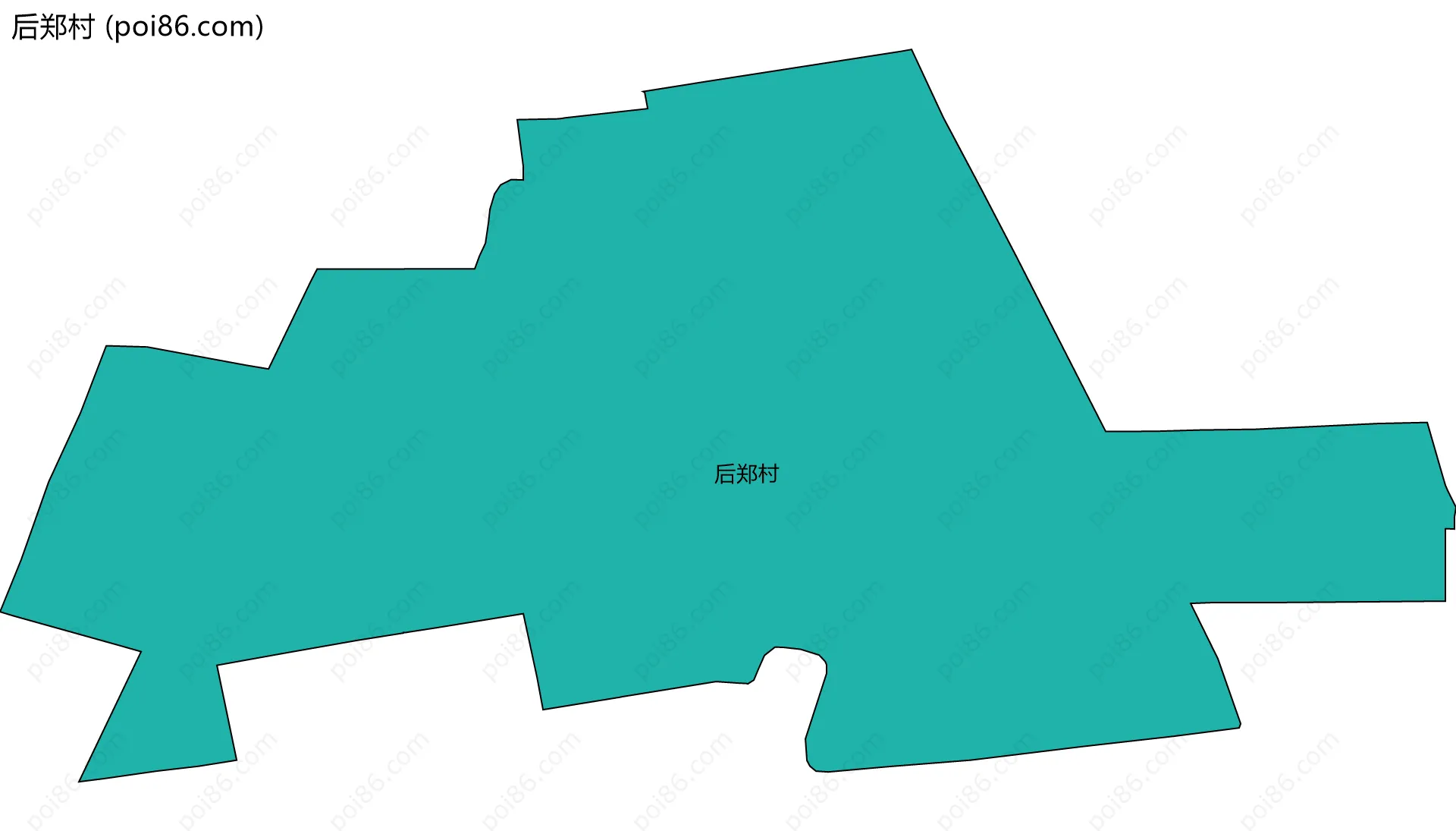 后郑村边界地图