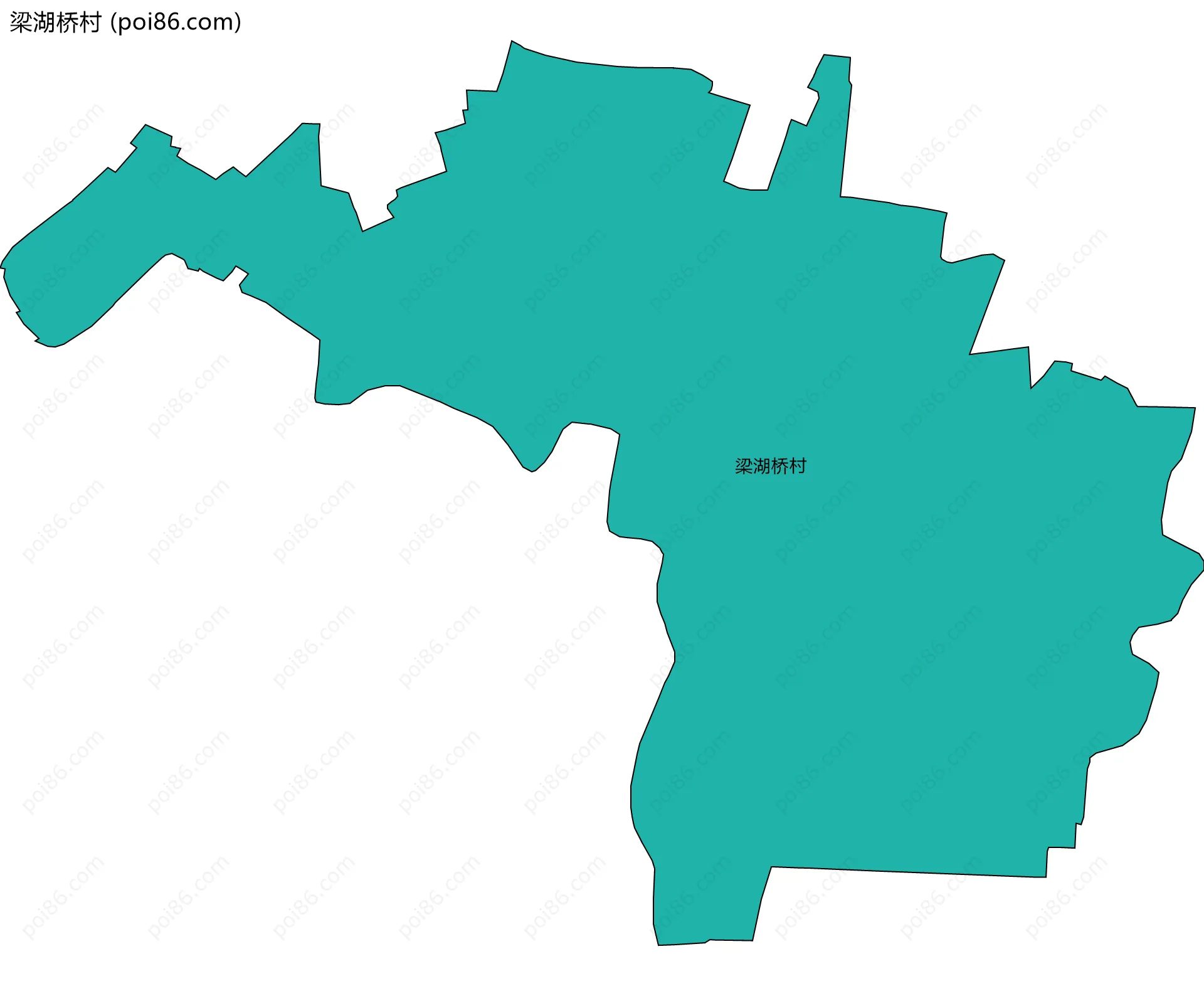 梁湖桥村边界地图