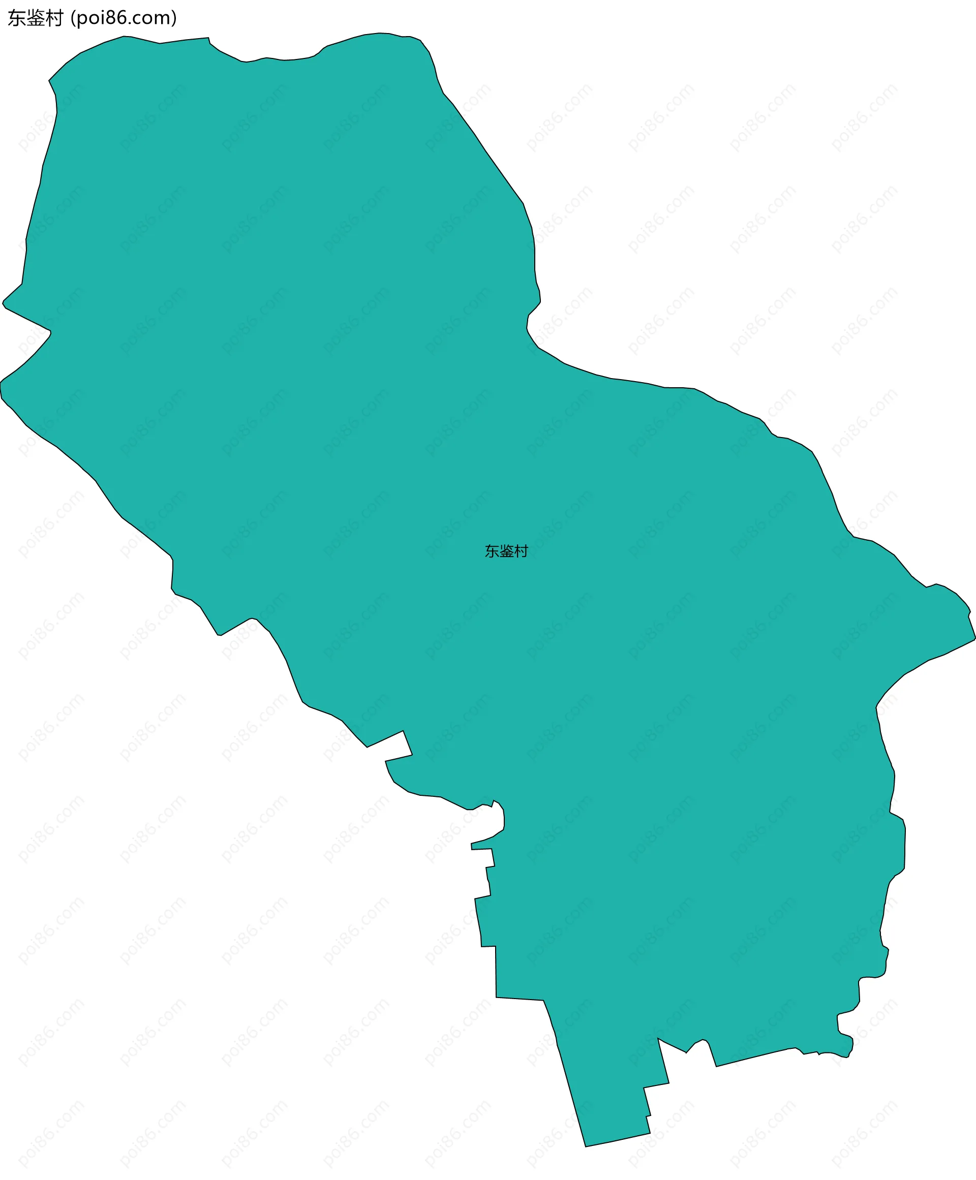 东鉴村边界地图