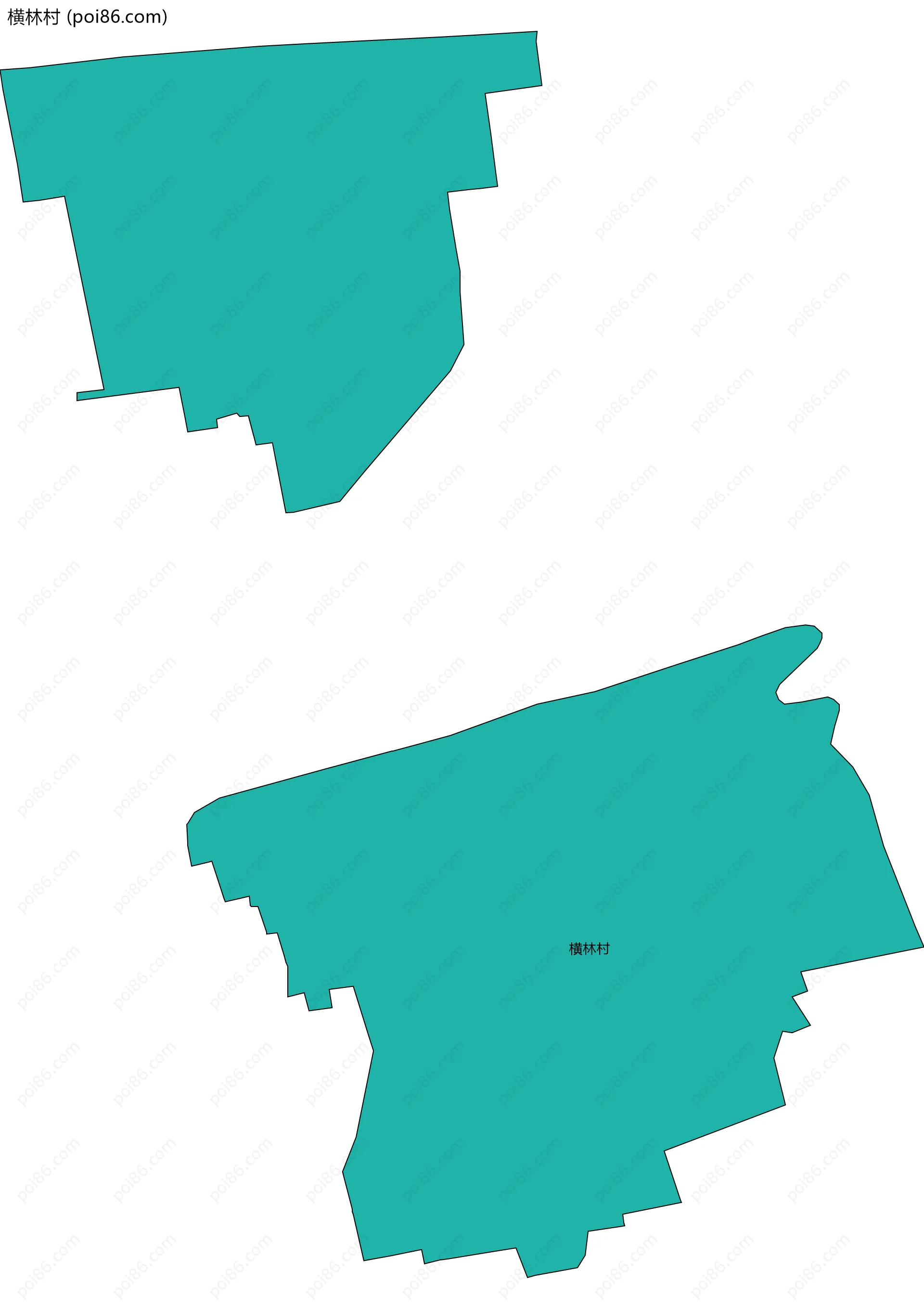 横林村边界地图