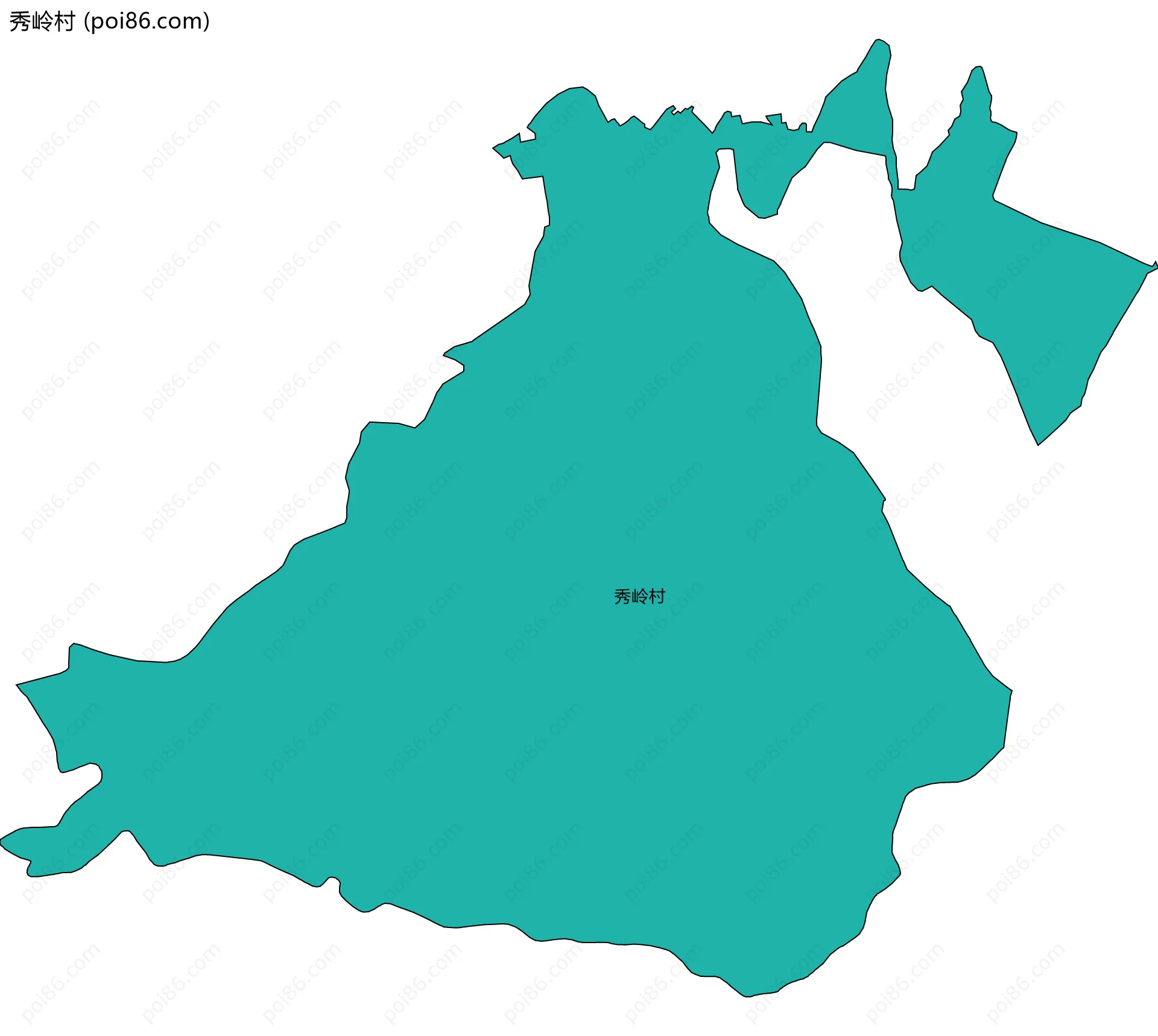 秀岭村边界地图