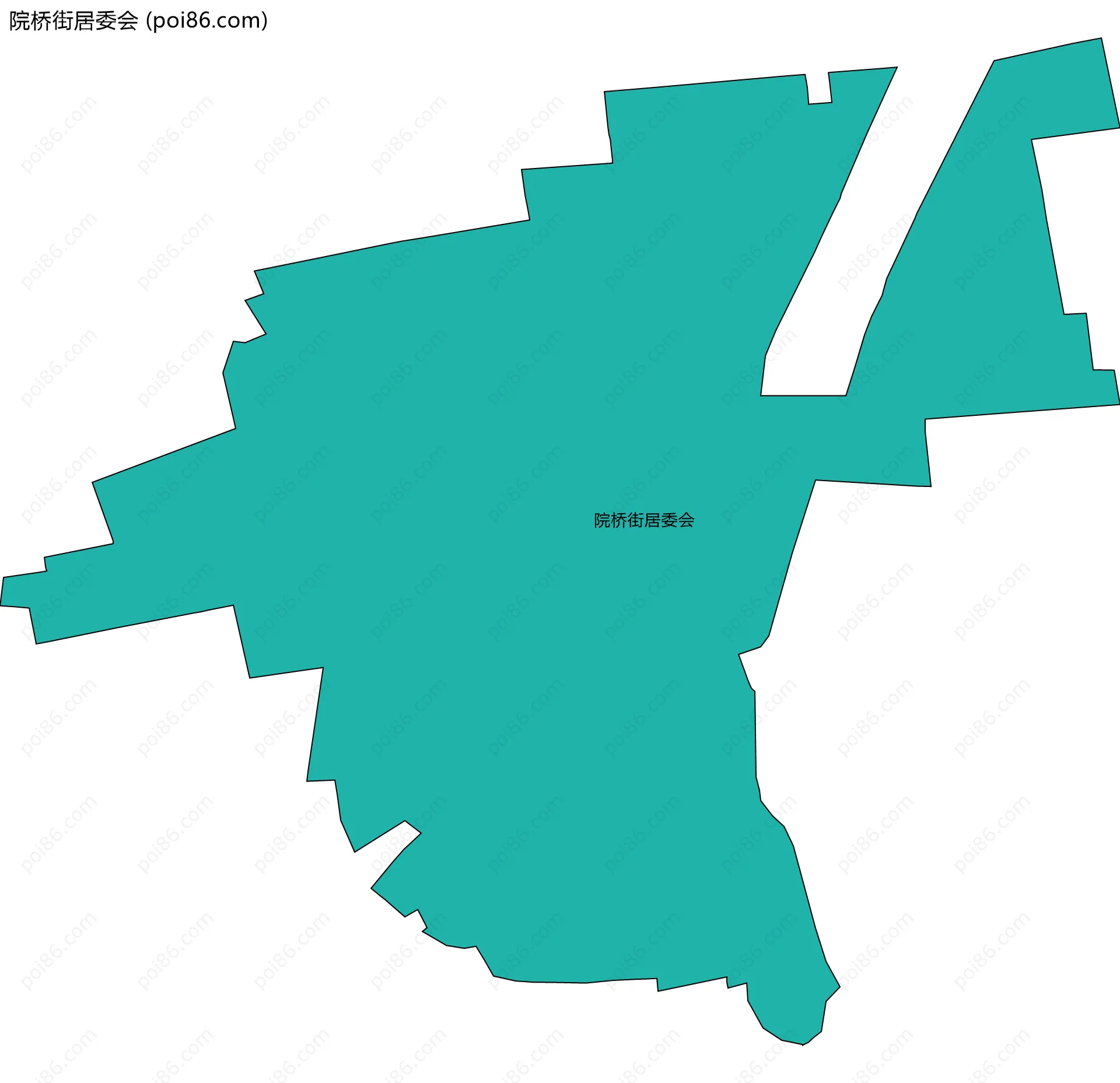 院桥街居委会边界地图