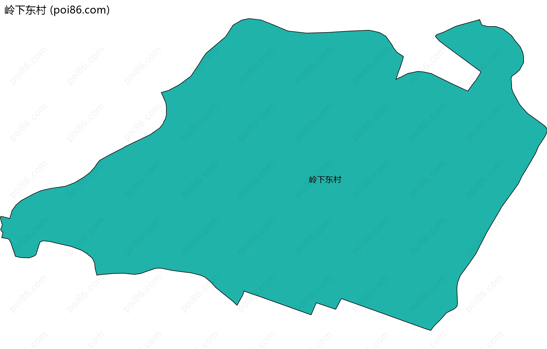 岭下东村边界地图