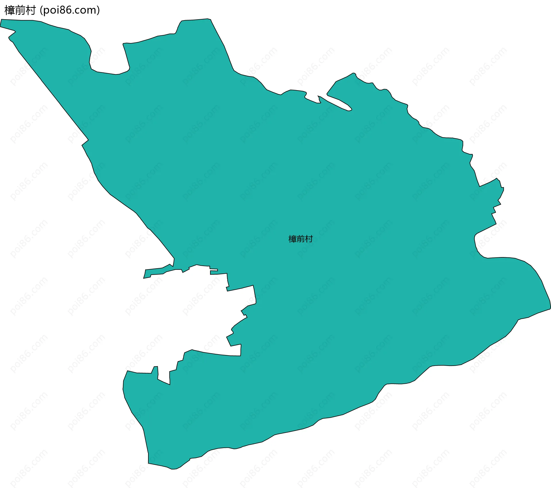 樟前村边界地图